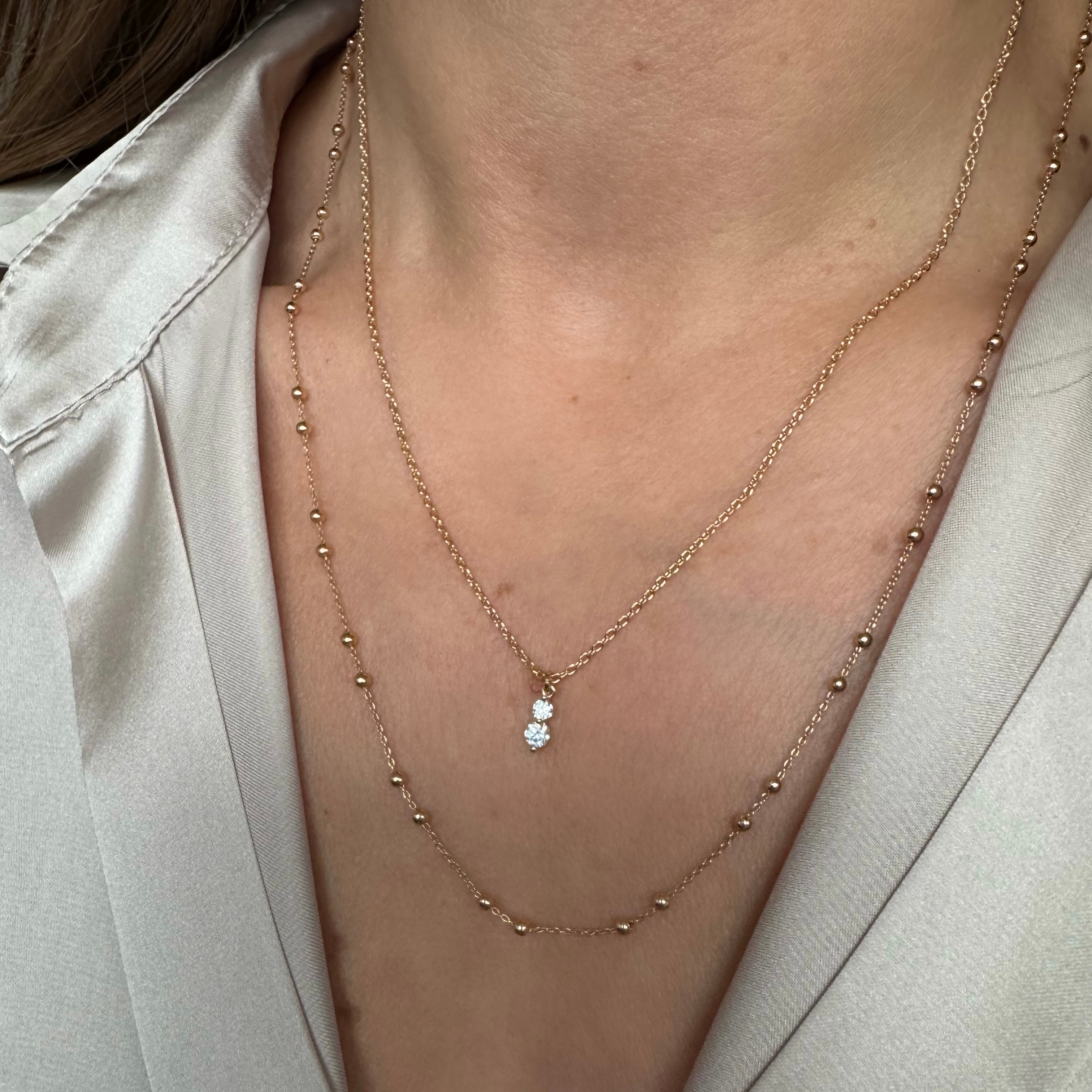 Collier « 2 oxydes » plaqué or