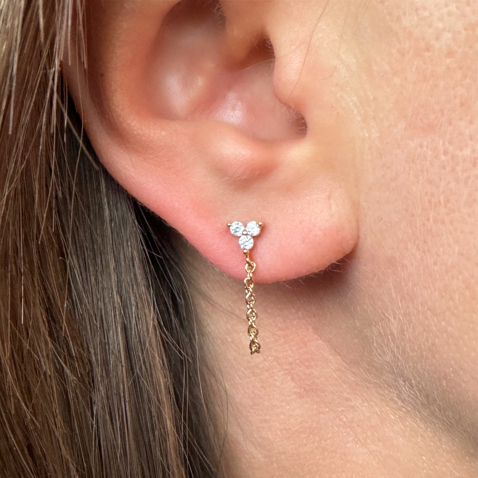 Gold-plated “Chaînette” earrings