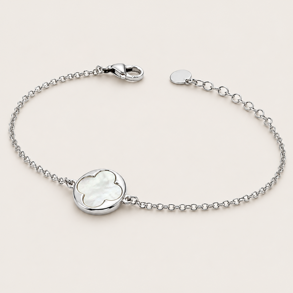 Bracelet "Trèfle en nacre" argent 925