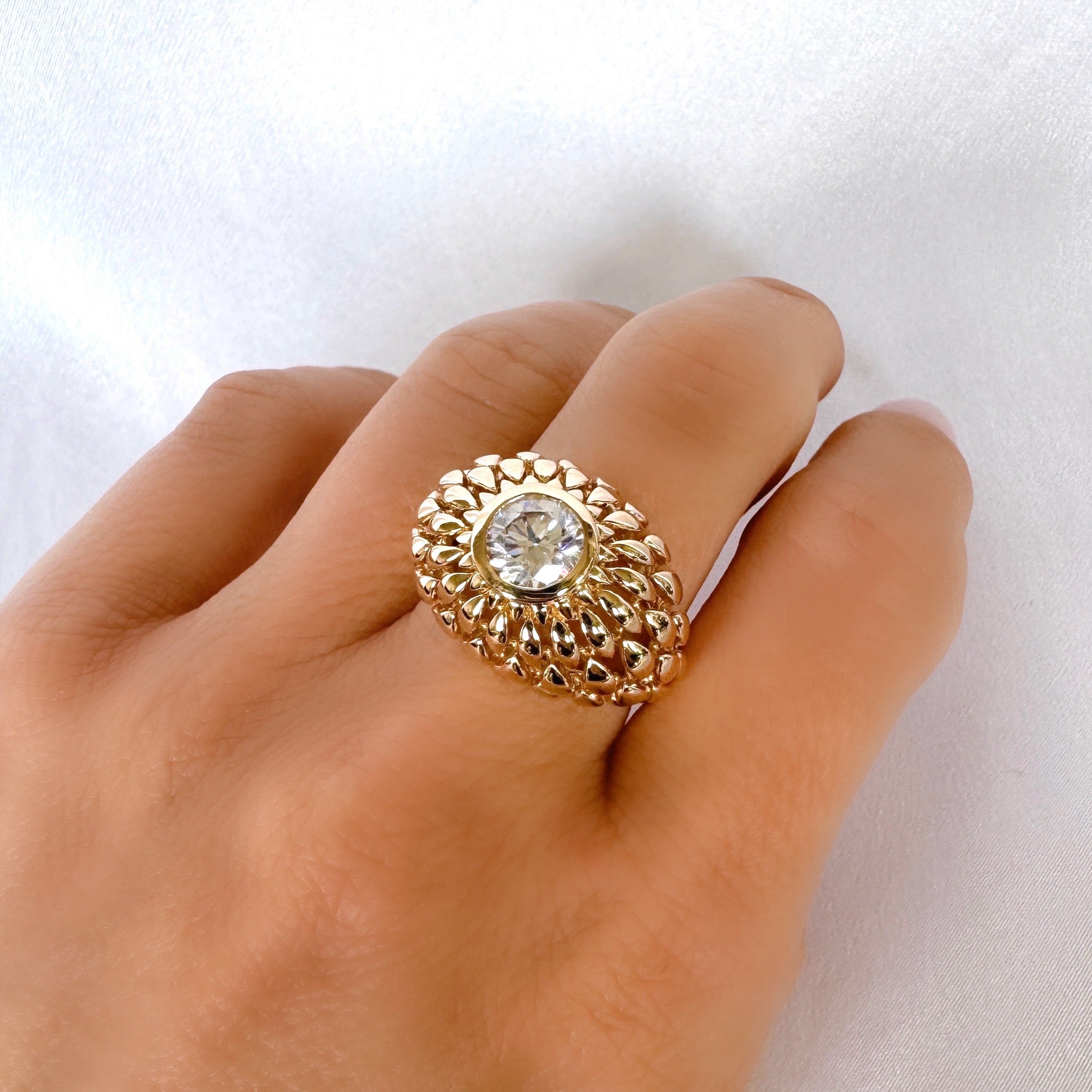 Gold-plated “Astrid” ring