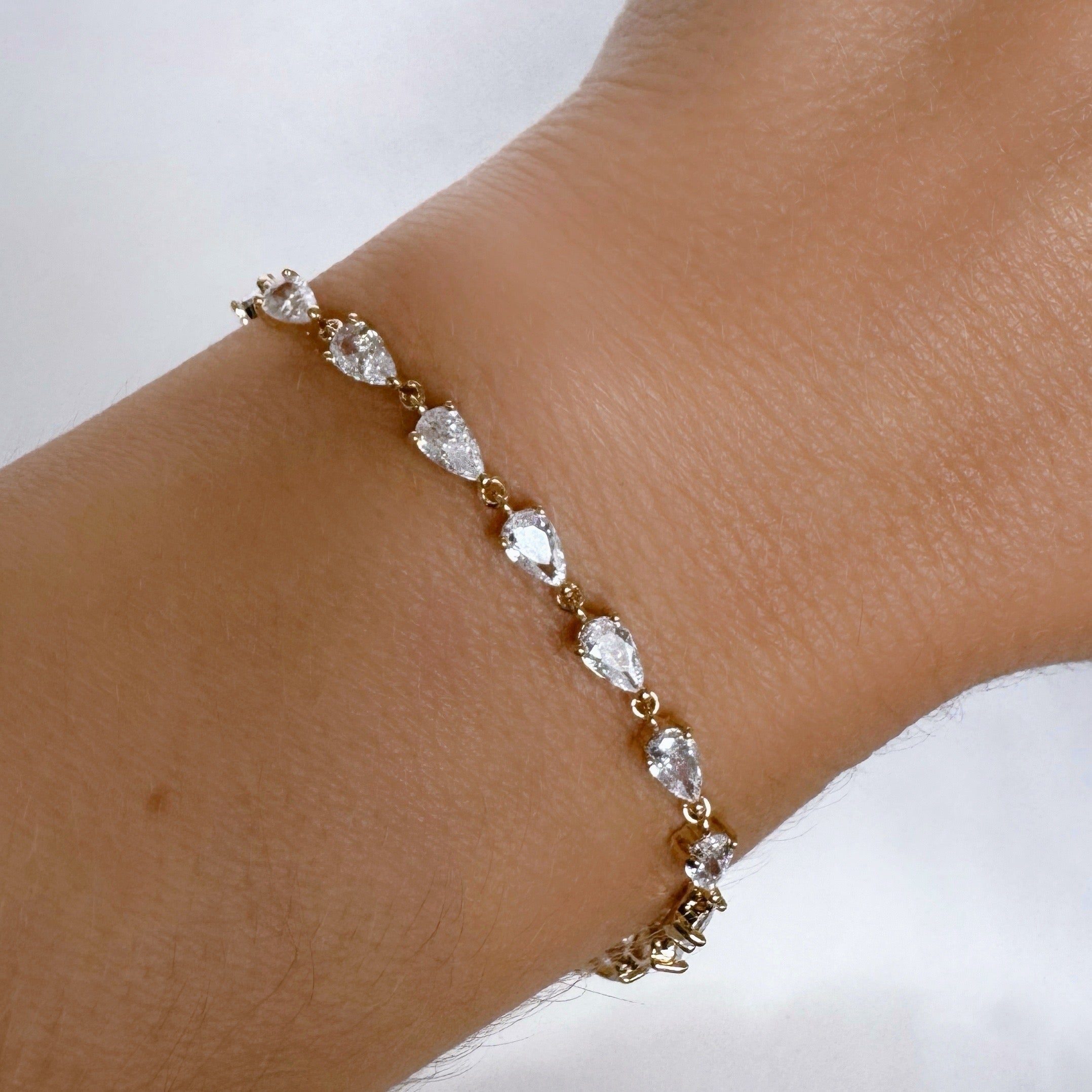 Bracelet « Gourmette étincelante » plaqué or