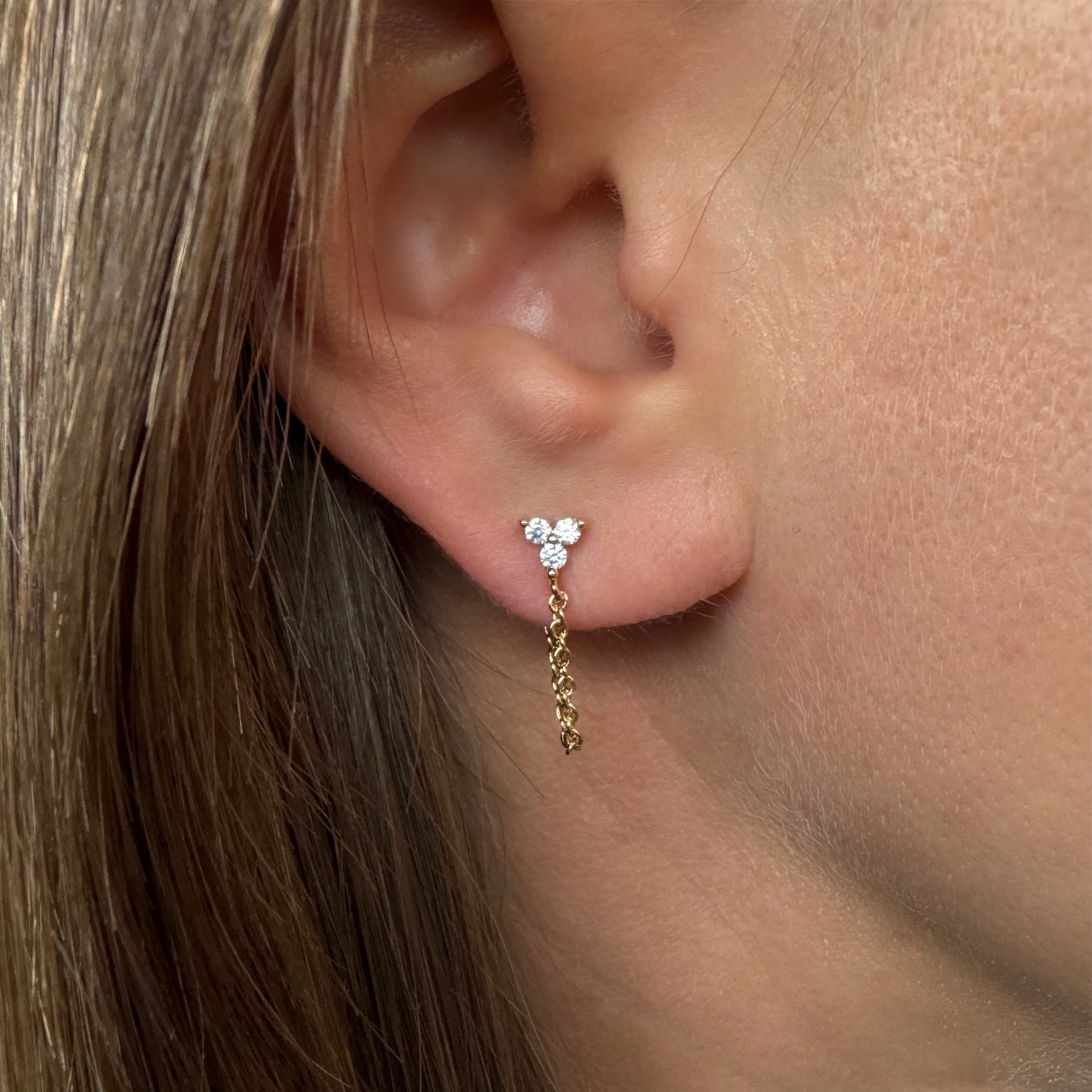 Gold-plated “Chaînette” earrings