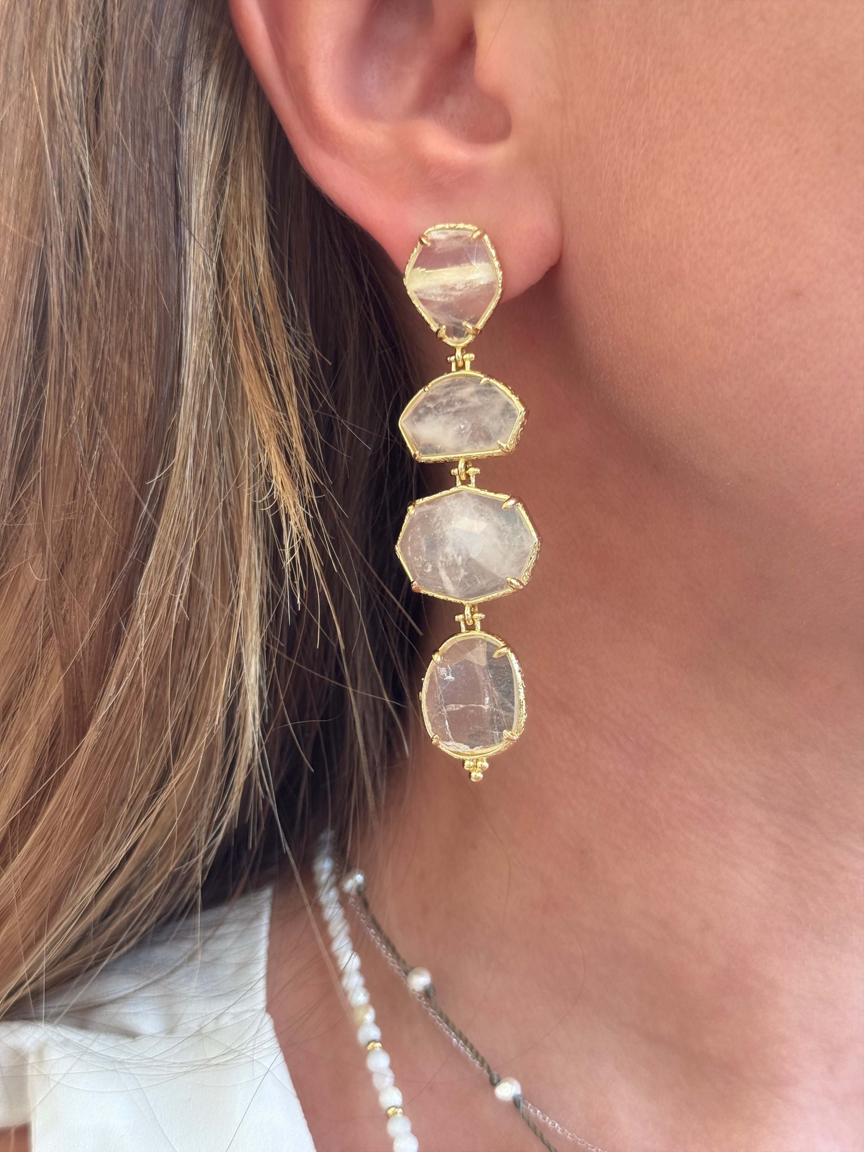 Boucles d'oreilles "Cristal de Roche"