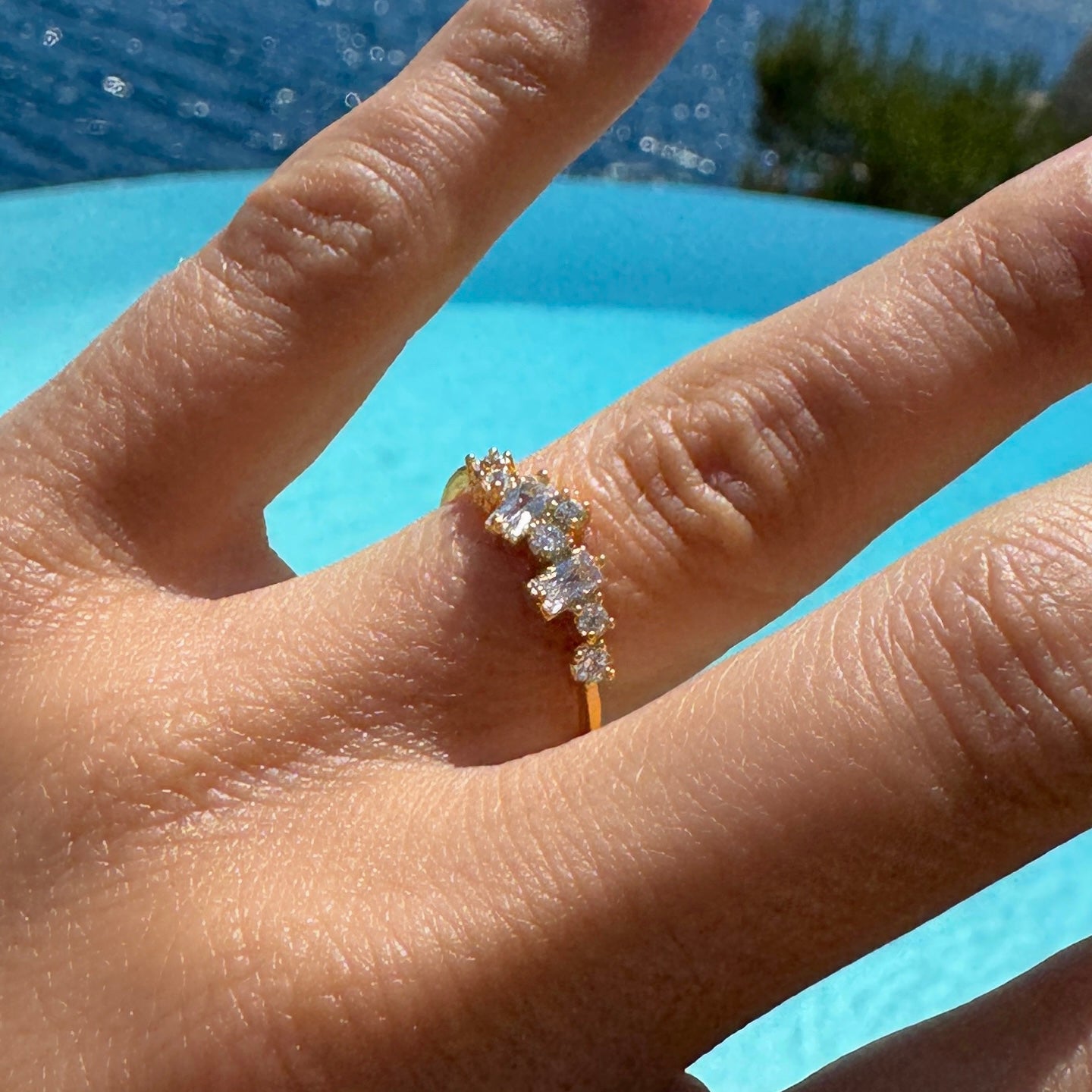 Gold-plated “Stardust” ring