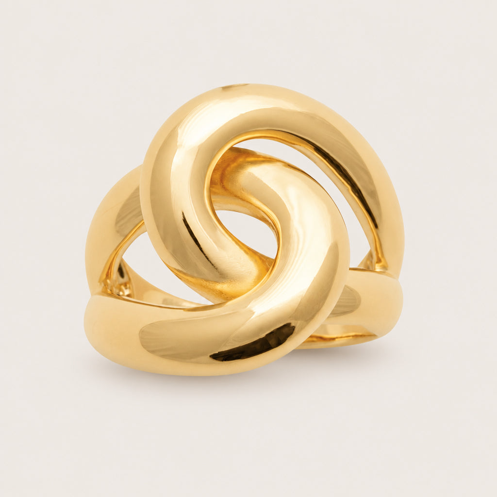 Bague “Entrelacé” plaqué or