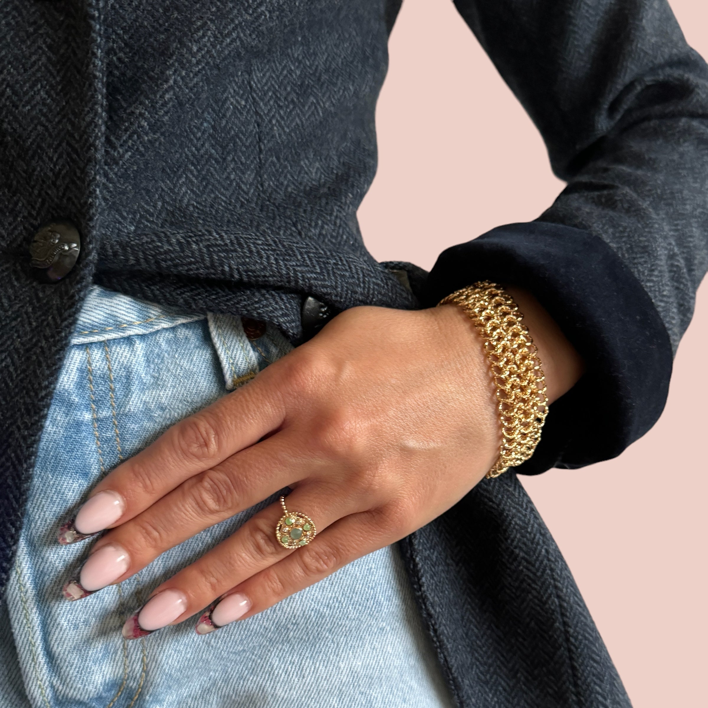 Gold-plated “Cuff” bracelet