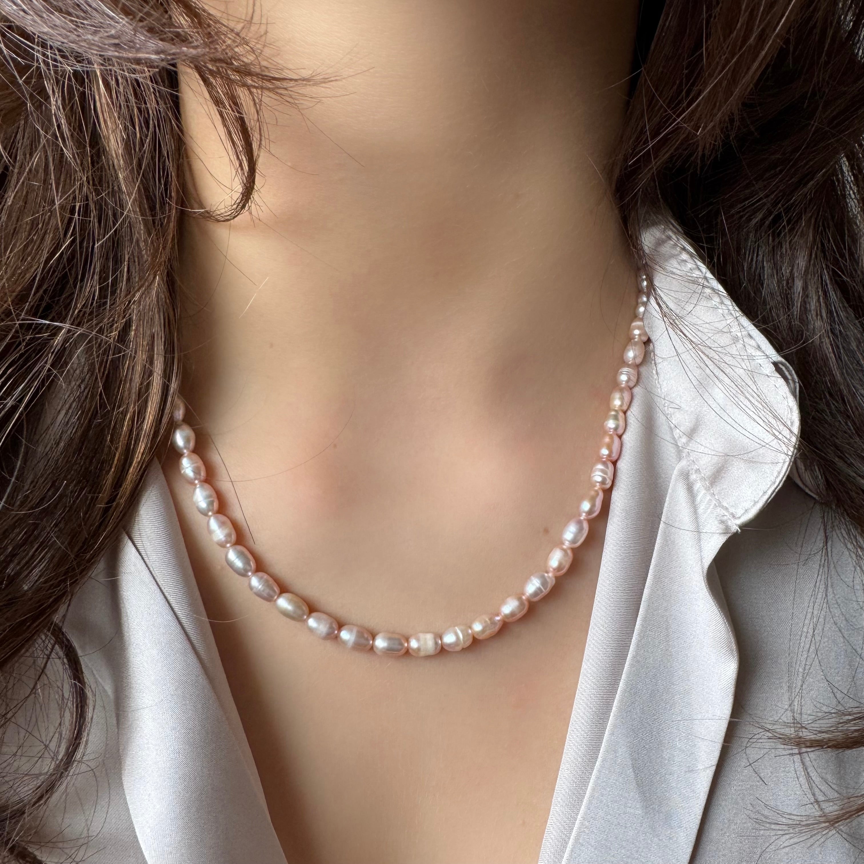 Collier en « Perles d’Eau Douce Roses »