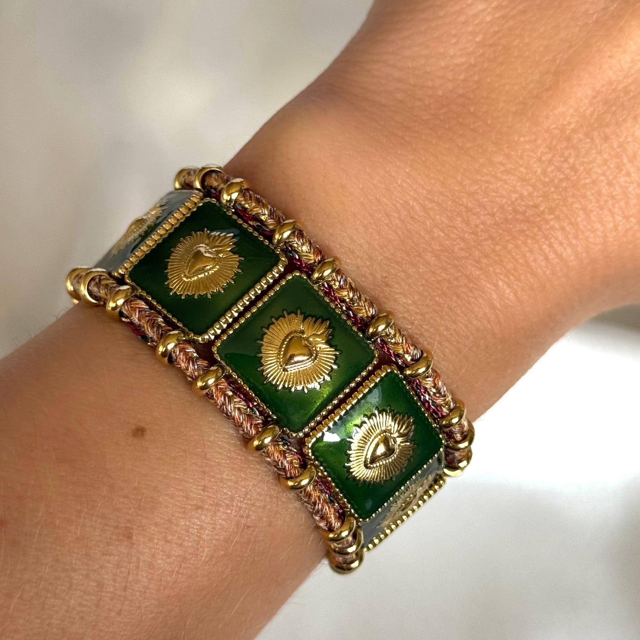 Bracelet Manchette – 7 Cœurs Sacrés