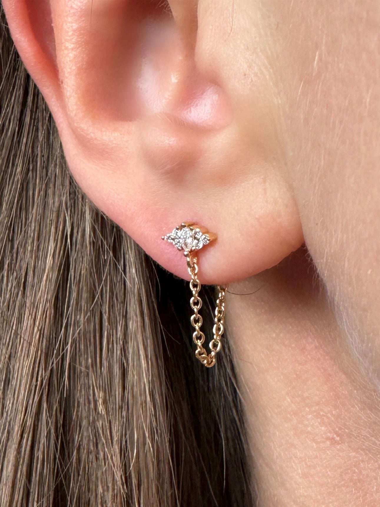 Gold-plated “Chaînette” earrings