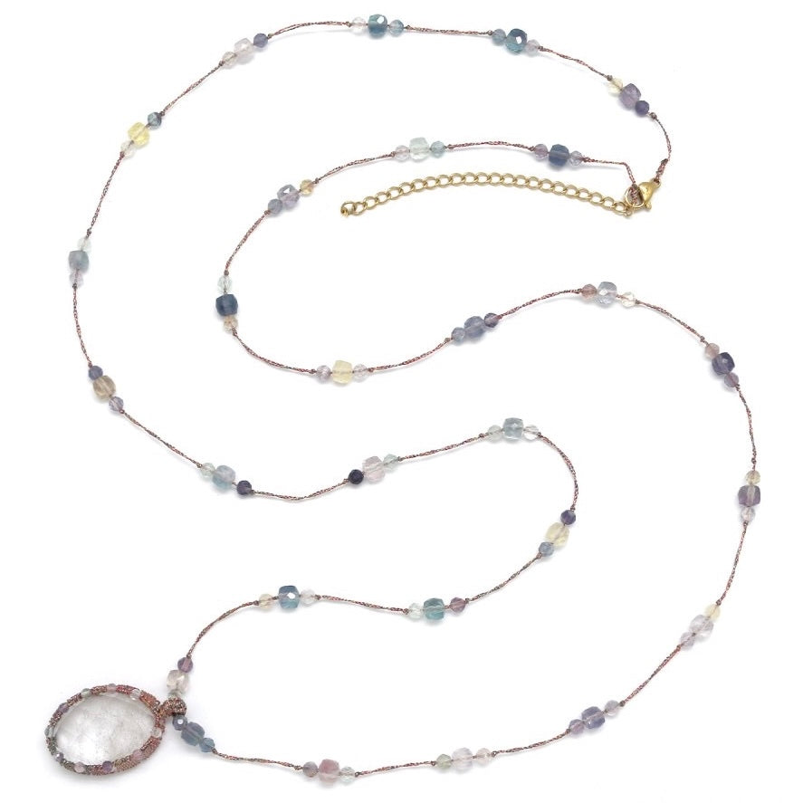 Sautoir Fluorine – Élégance fine & pierre naturelle