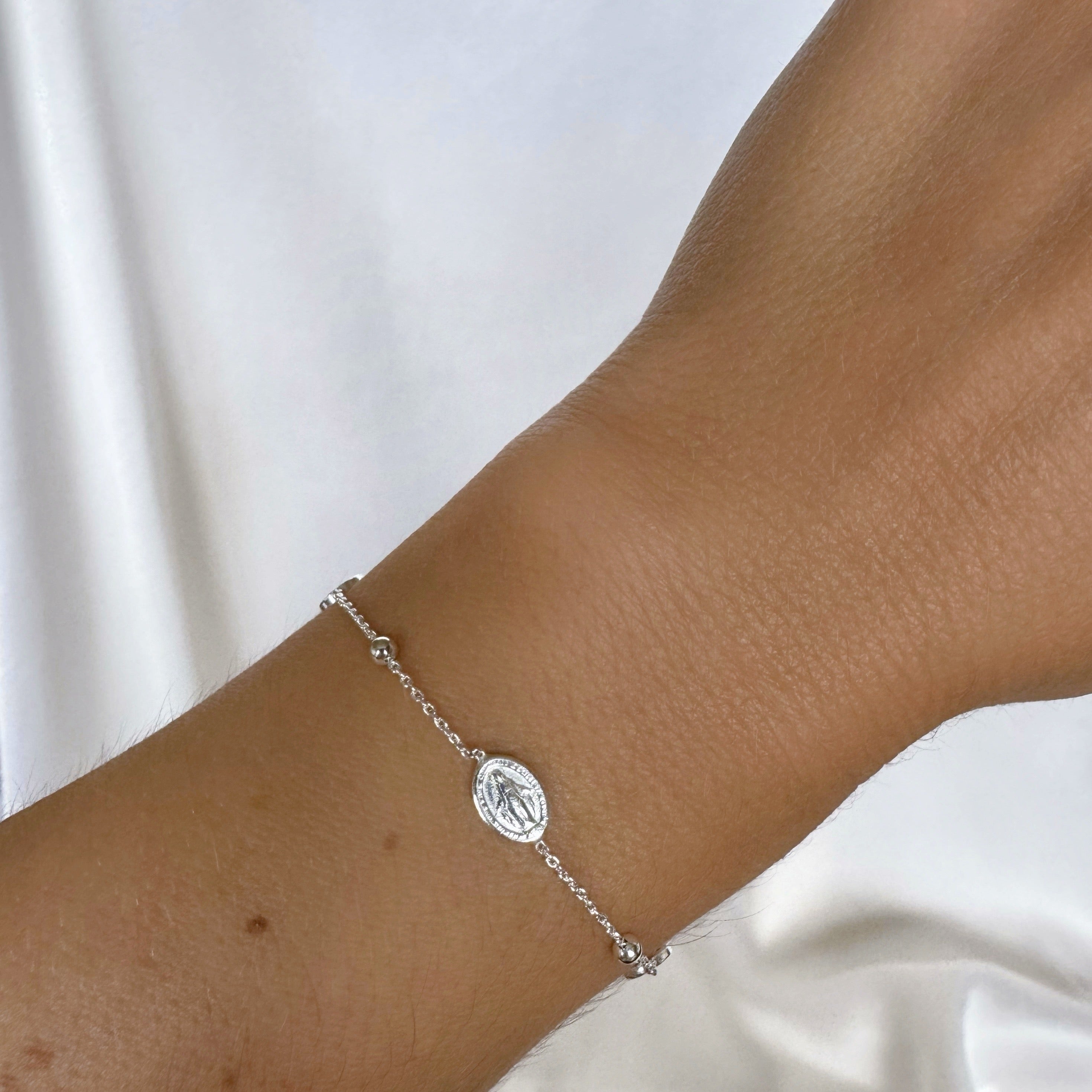 Bracelet « 3 Médailles Vierge Miraculeuse » argent 925