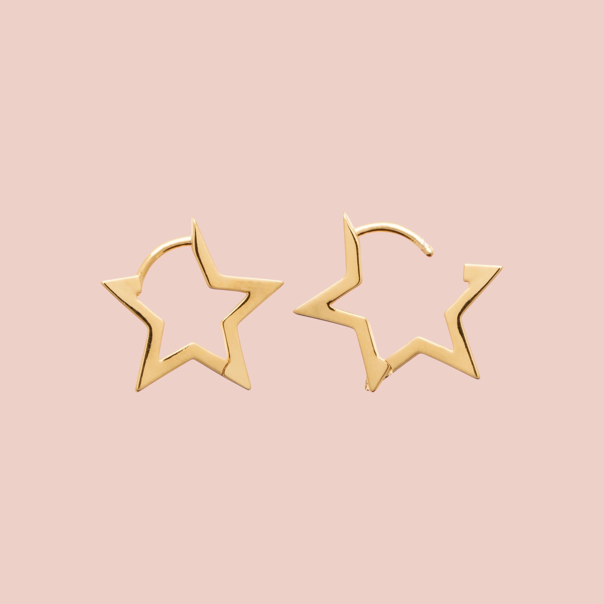Petites créoles « étoile » plaqué or
