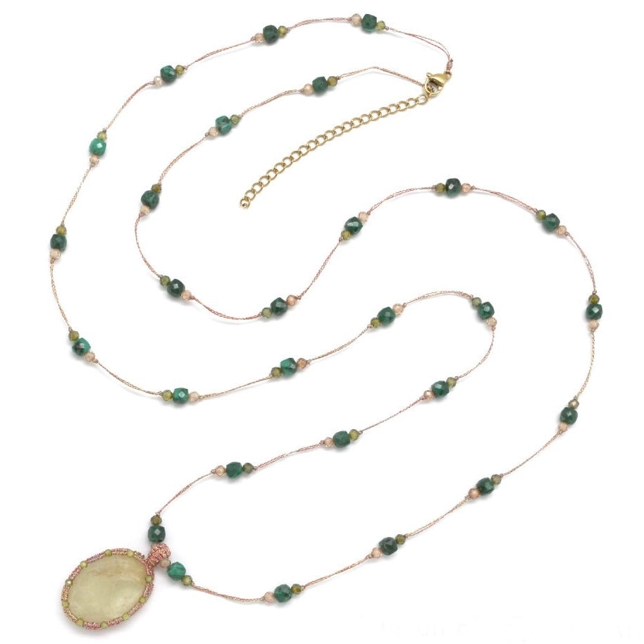 Sautoir Citrine – Élégance fine & pierre naturelle