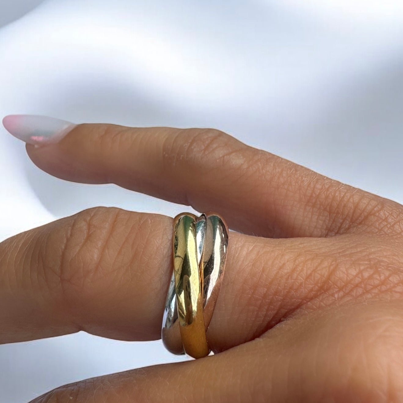 Bagues « 3 anneaux » argent plaqué or