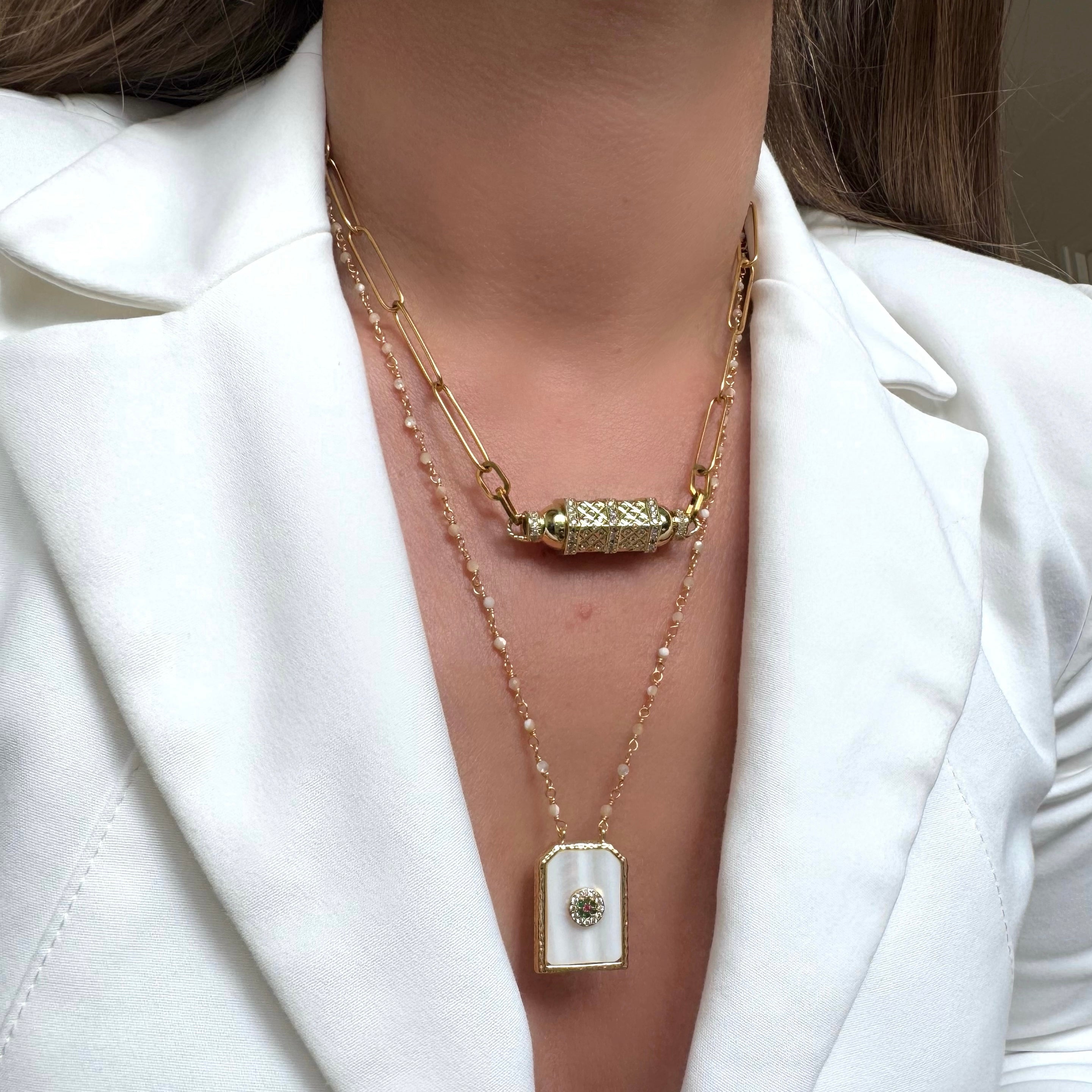 Collier « Cylindre précieux »