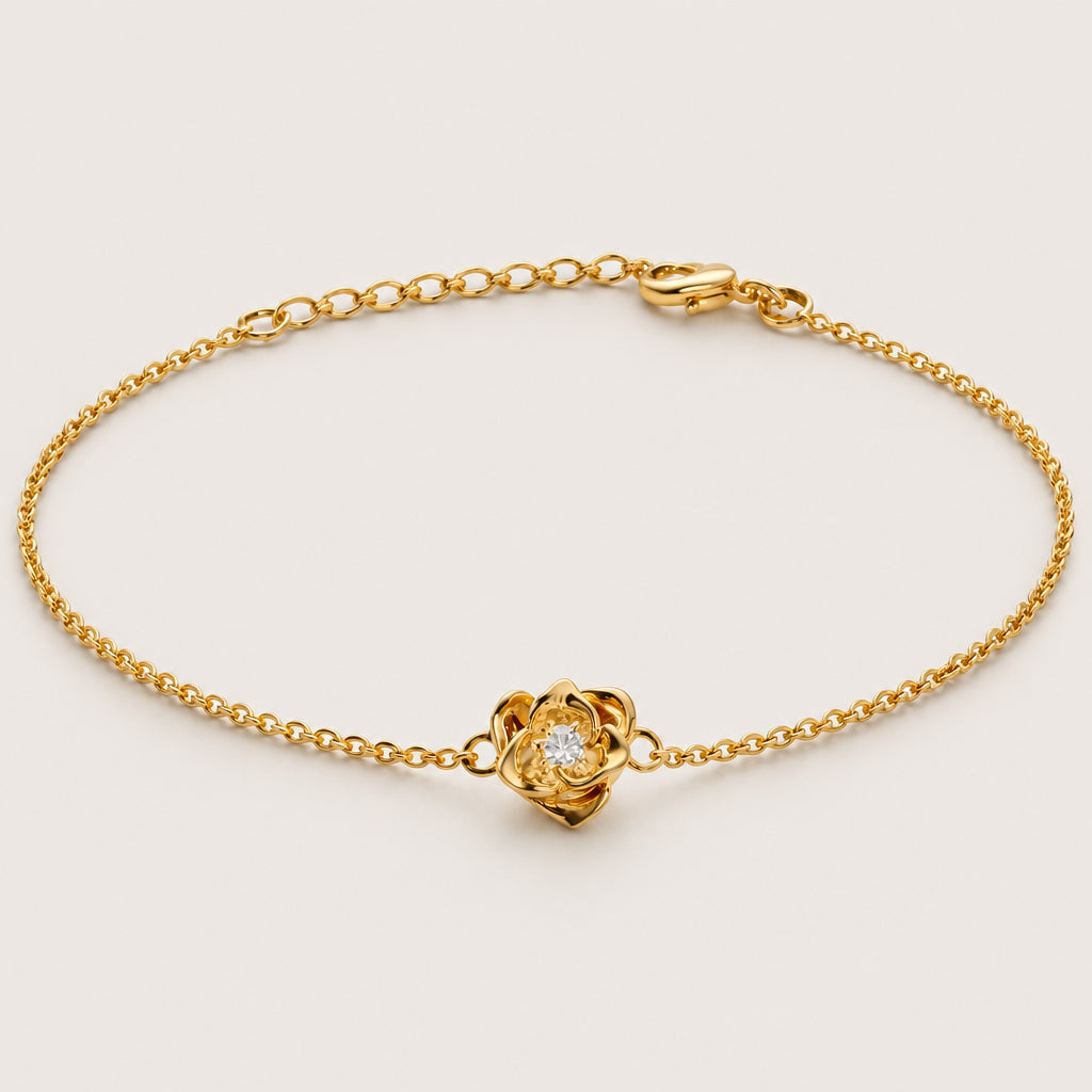 Bracelet « Fleur » plaqué or