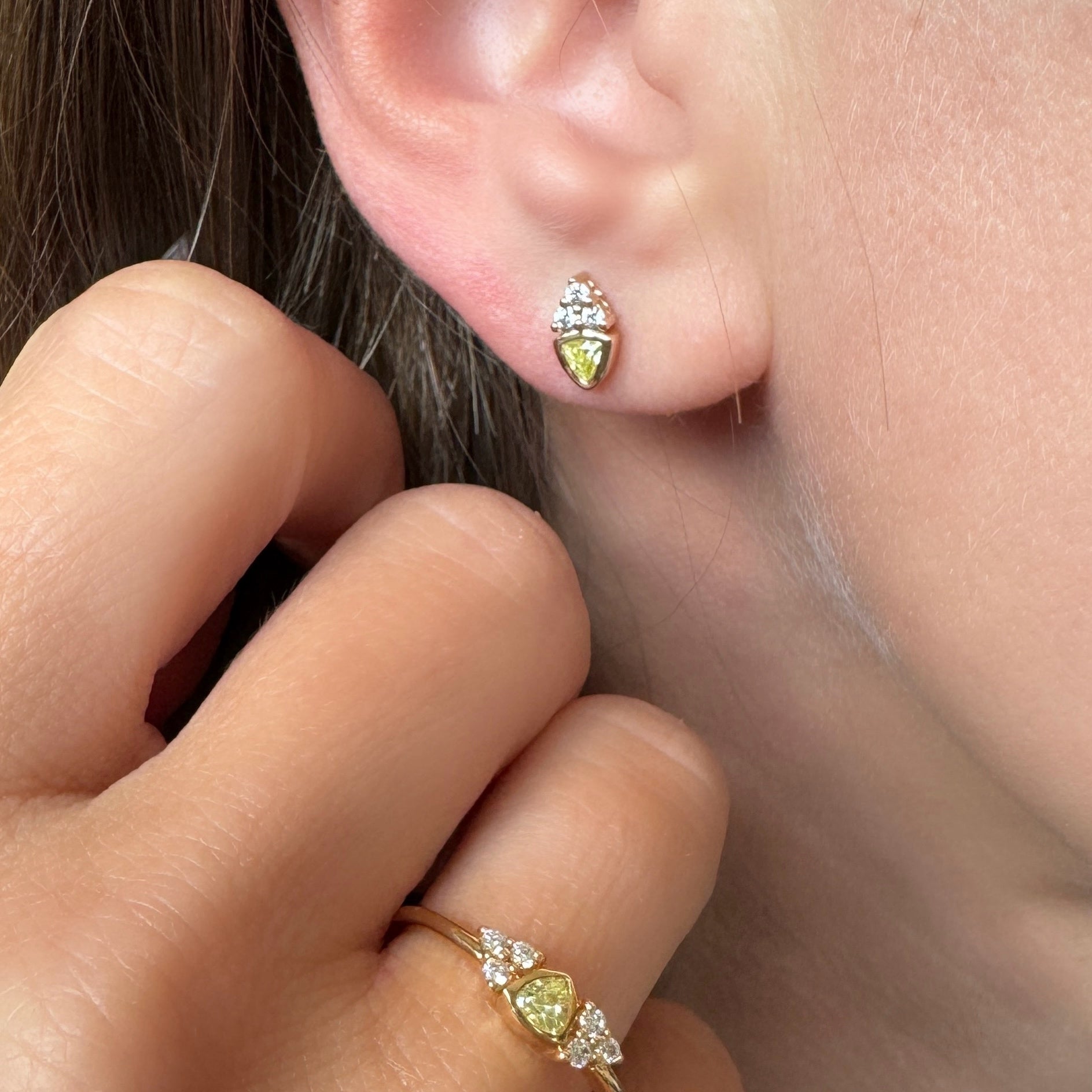 Gold-plated “Verde” earrings