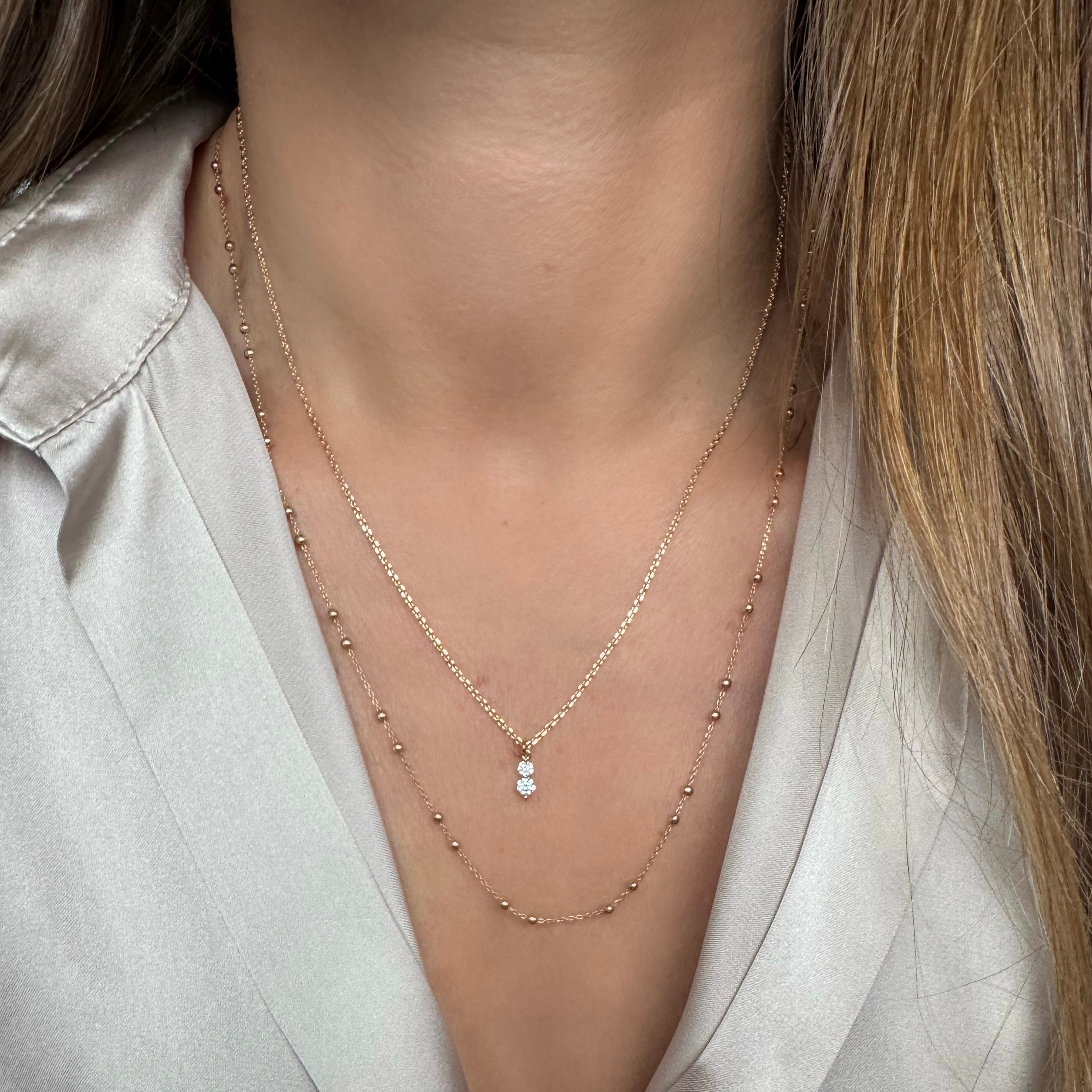 Collier « 2 oxydes » plaqué or