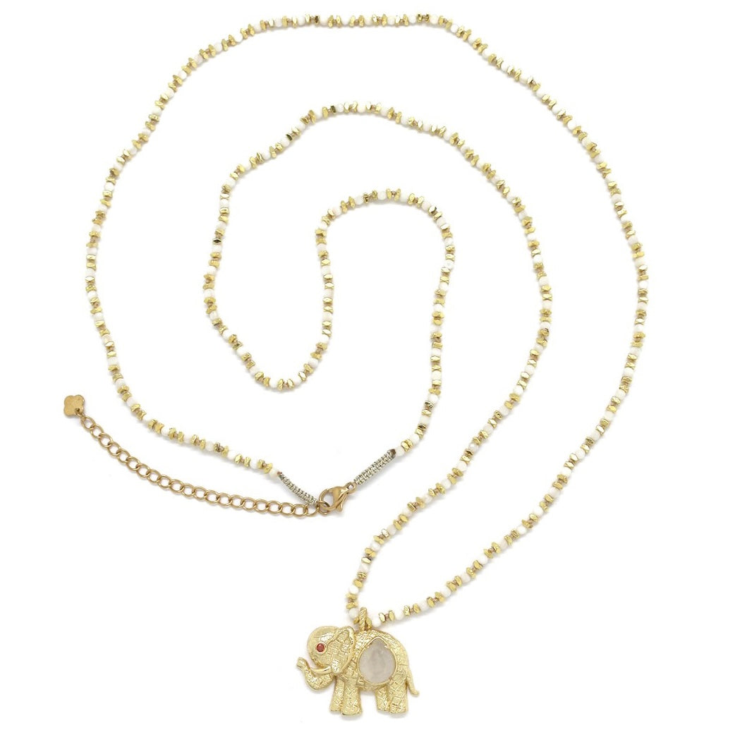 Collier « Sautoir pendentif éléphant »