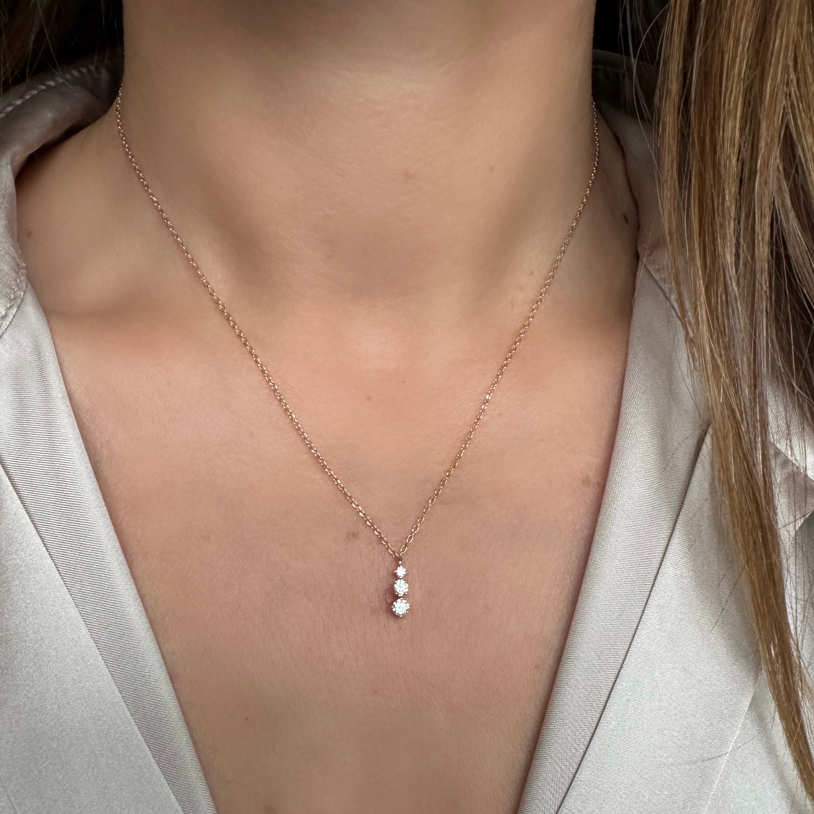 Collier « 3 oxydes » plaqué or