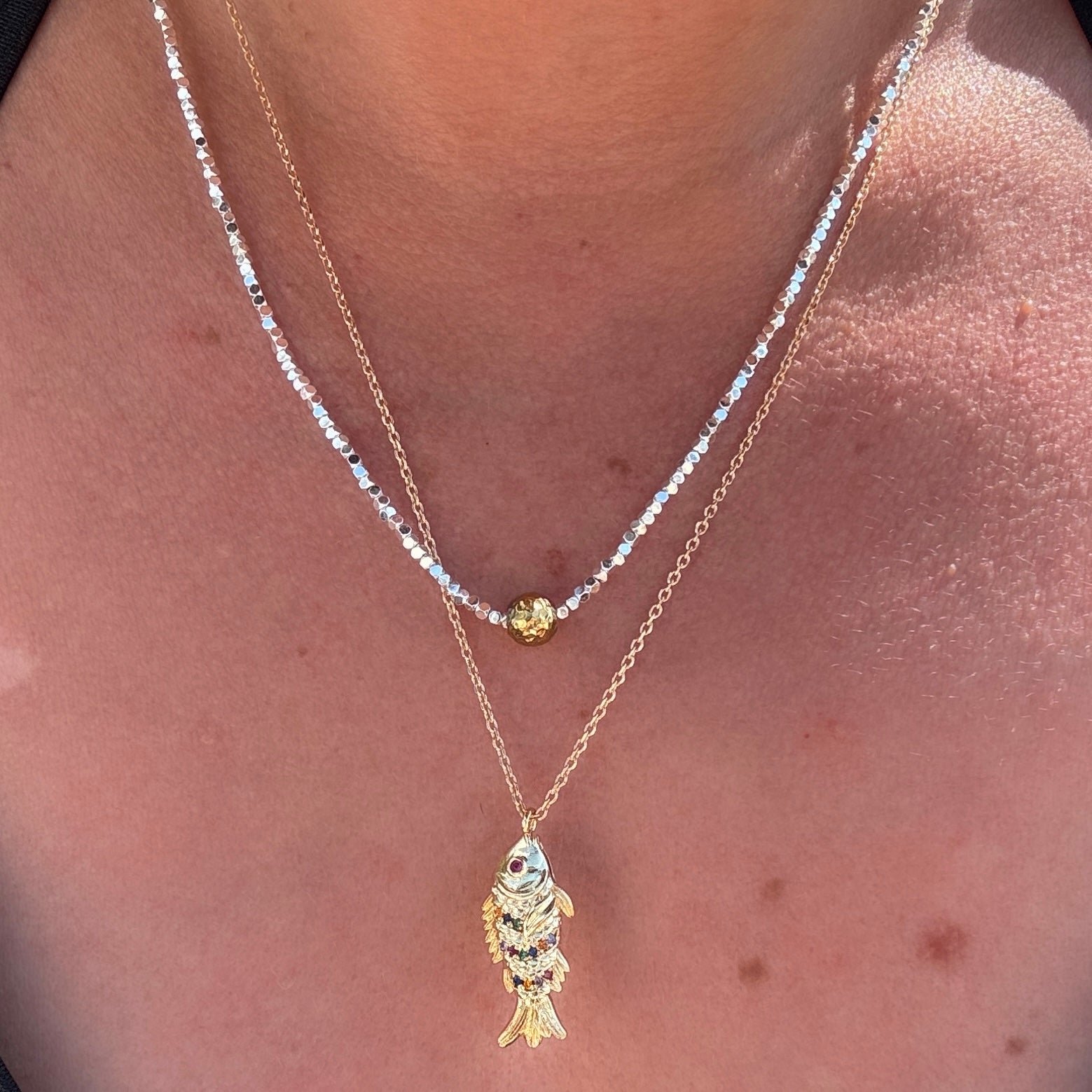 Collier « Perles argentées »