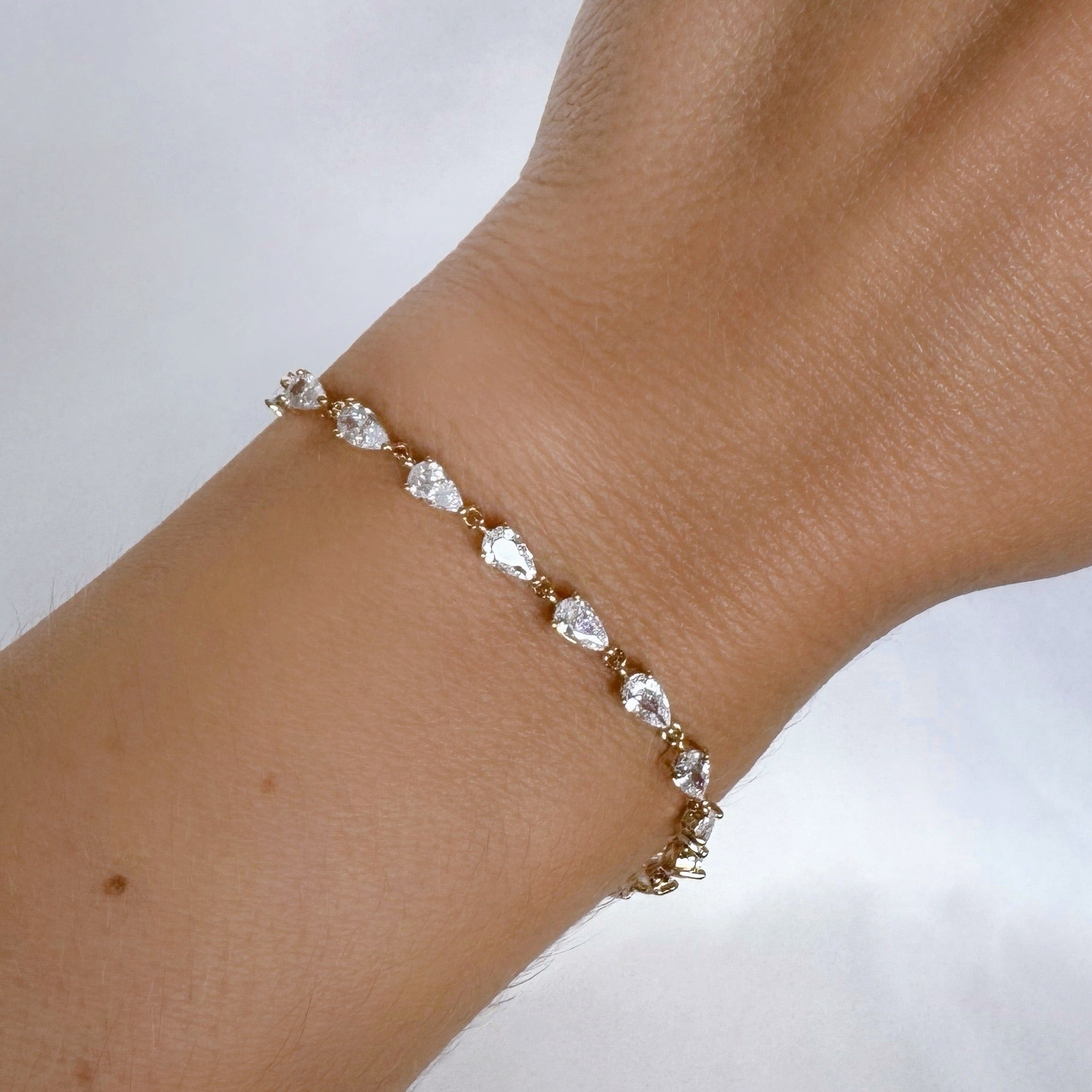 Bracelet « Gourmette étincelante » plaqué or