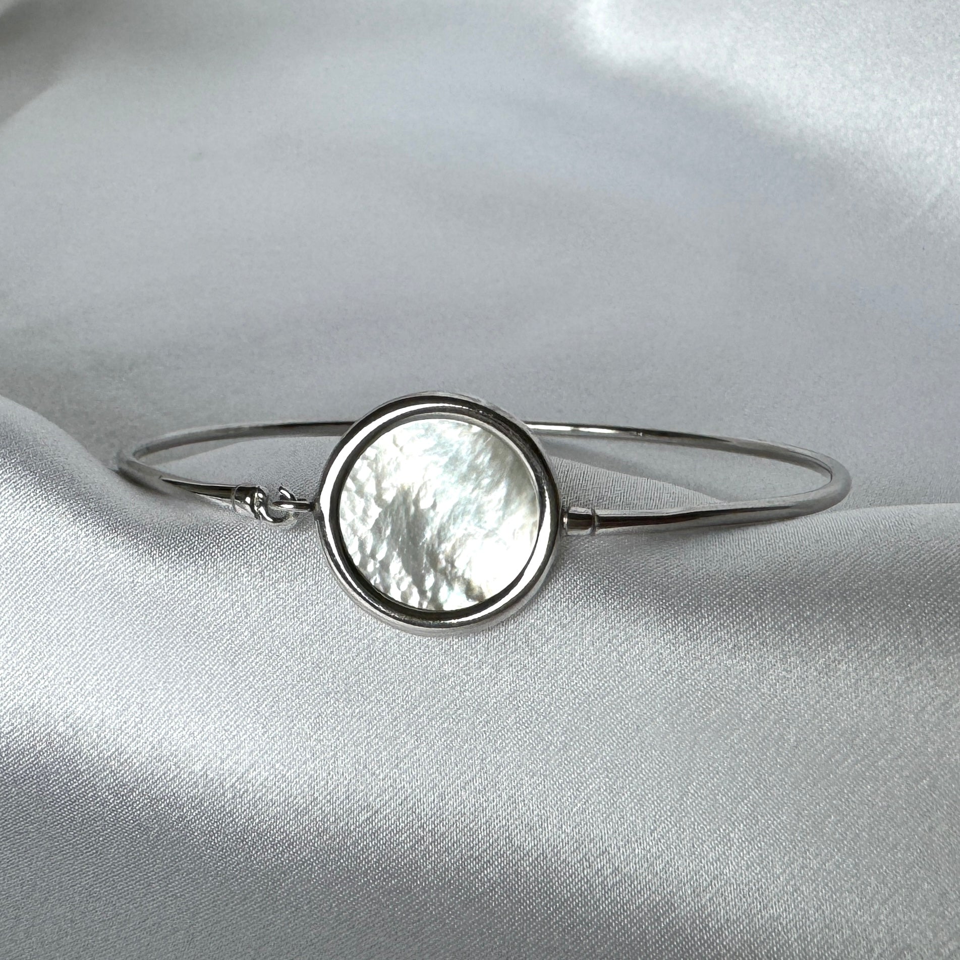 925 silver “Mother-of-pearl medal” bracelet