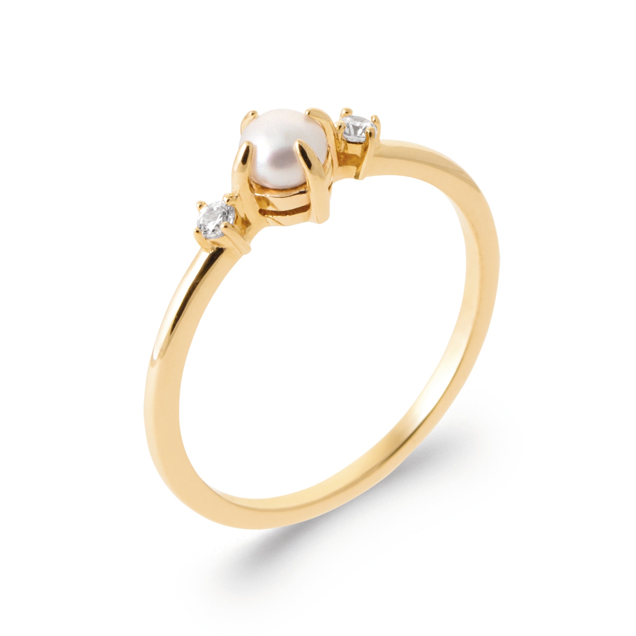 Bague « Perle de culture » plaqué or