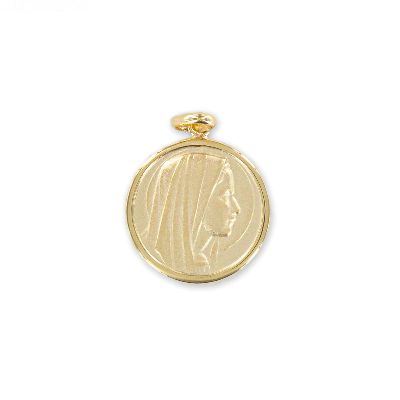 Pendentif "Médaille Vierge" plaqué or