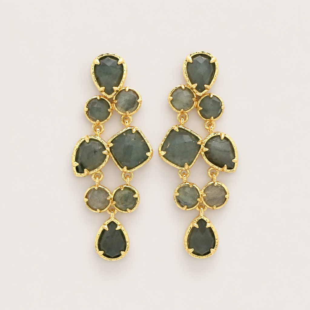 Boucles d’oreilles « 8 pierres »
