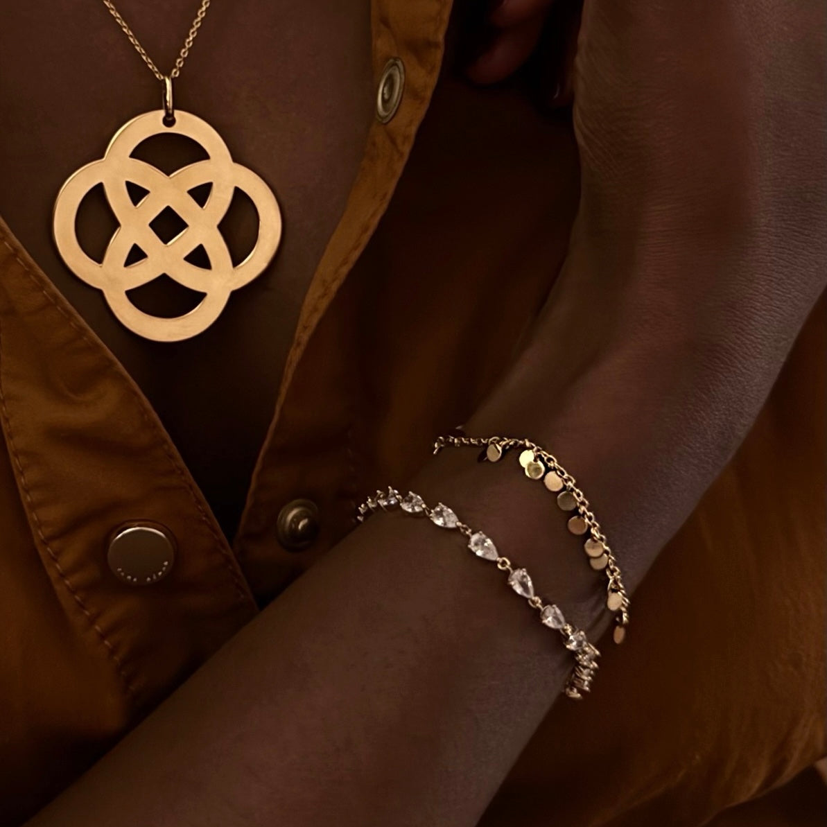 Bracelet « Confettis » plaqué or