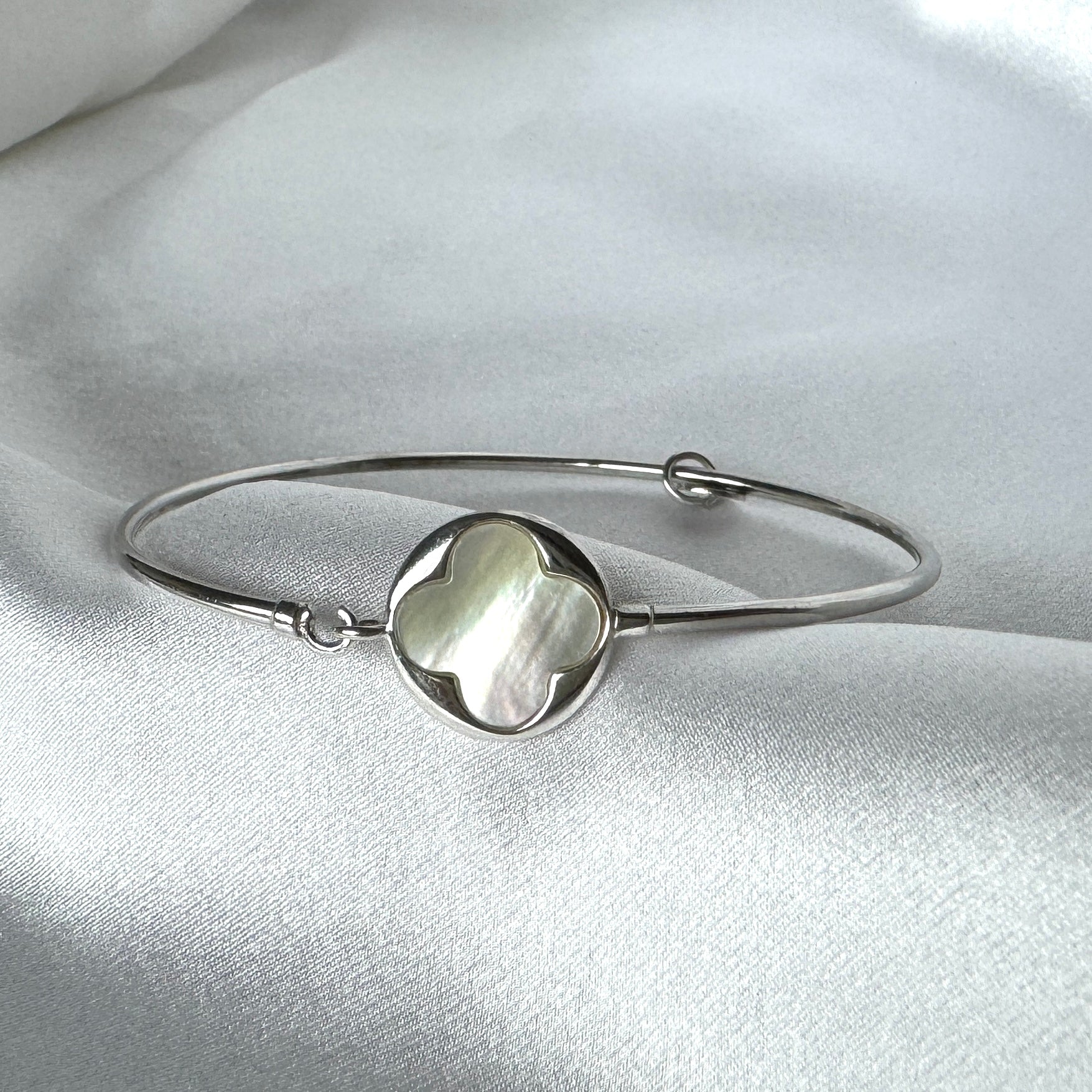 925 silver “Mother-of-pearl medal” bracelet
