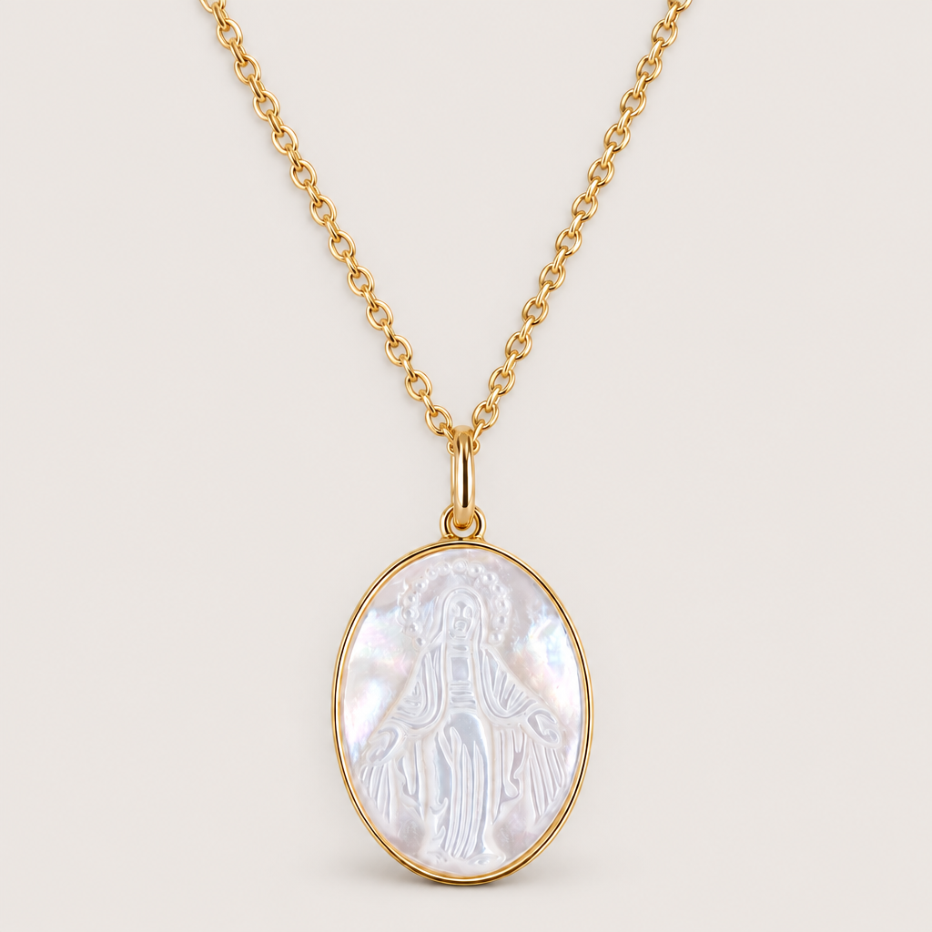 Collier « Vierge Marie » plaqué Or