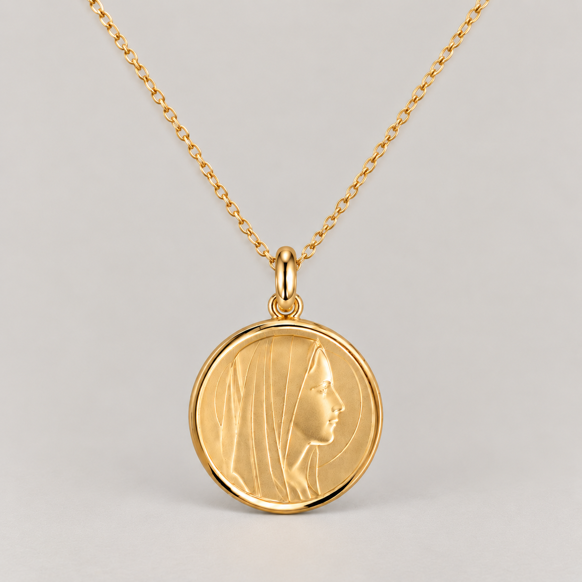 Collier « Médaille Vierge Marie » Plaqué Or