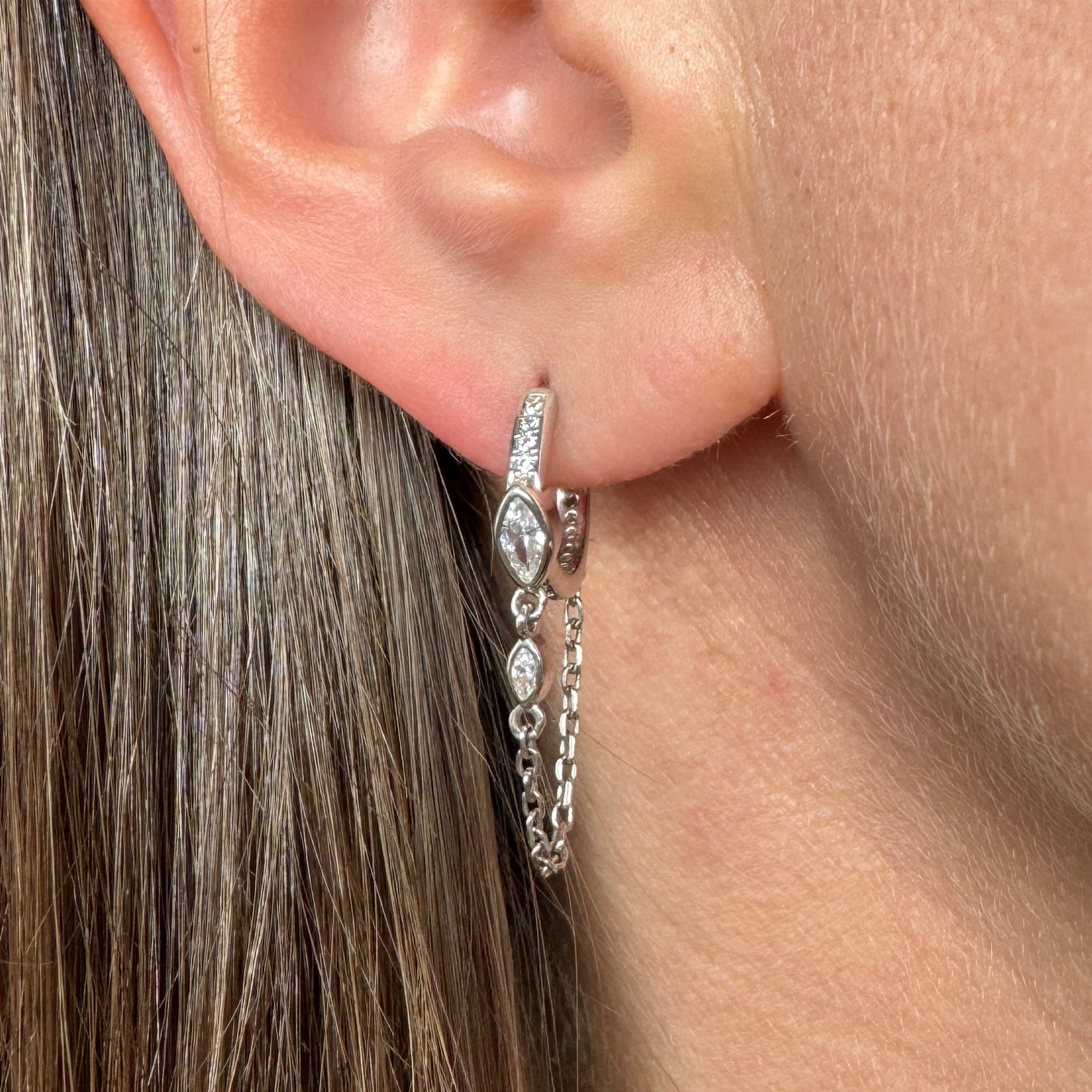 Boucles d’oreilles « Marquise » argent 925