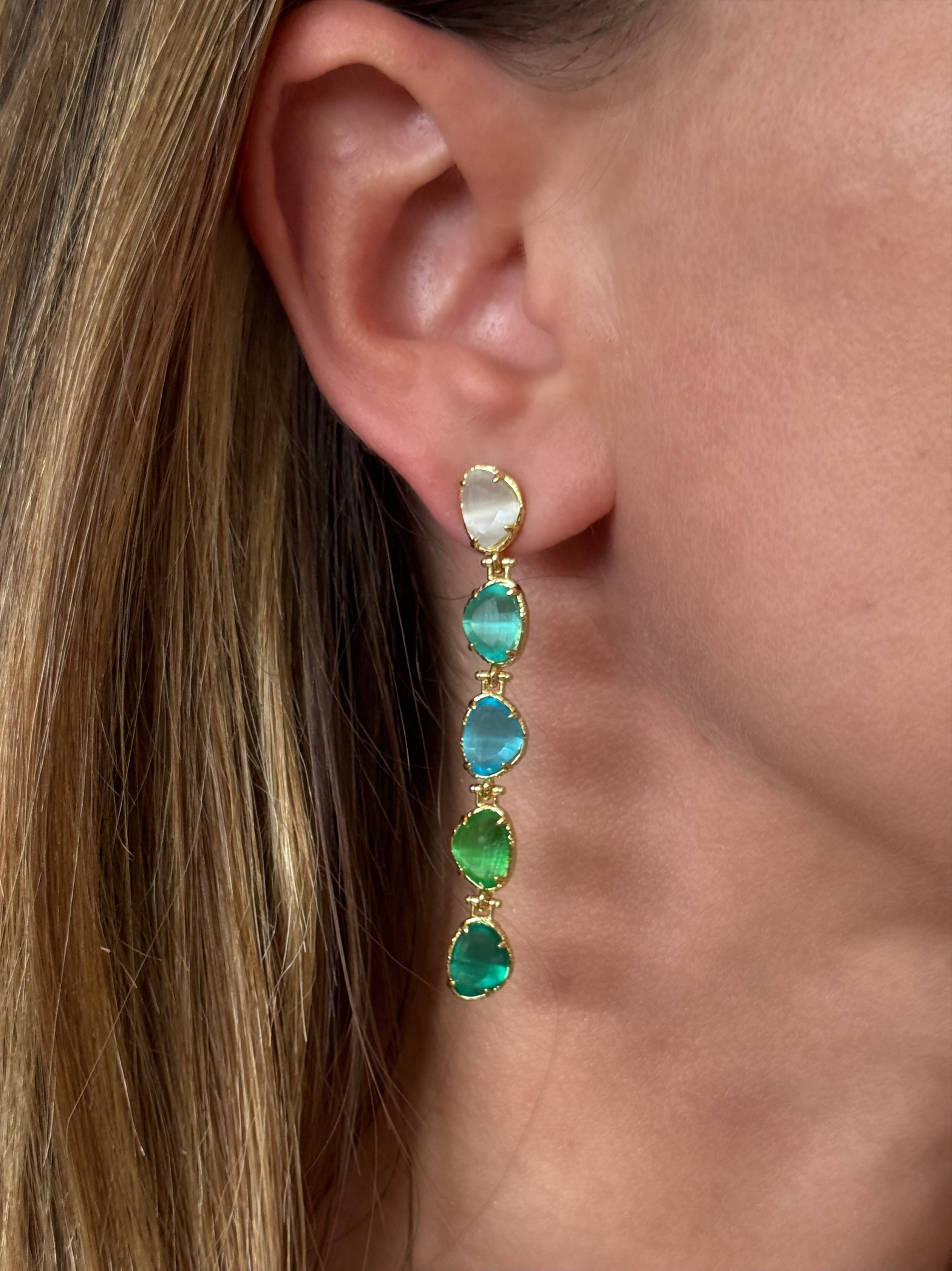 Boucles d'oreilles "Dégradé Œil de Chat"