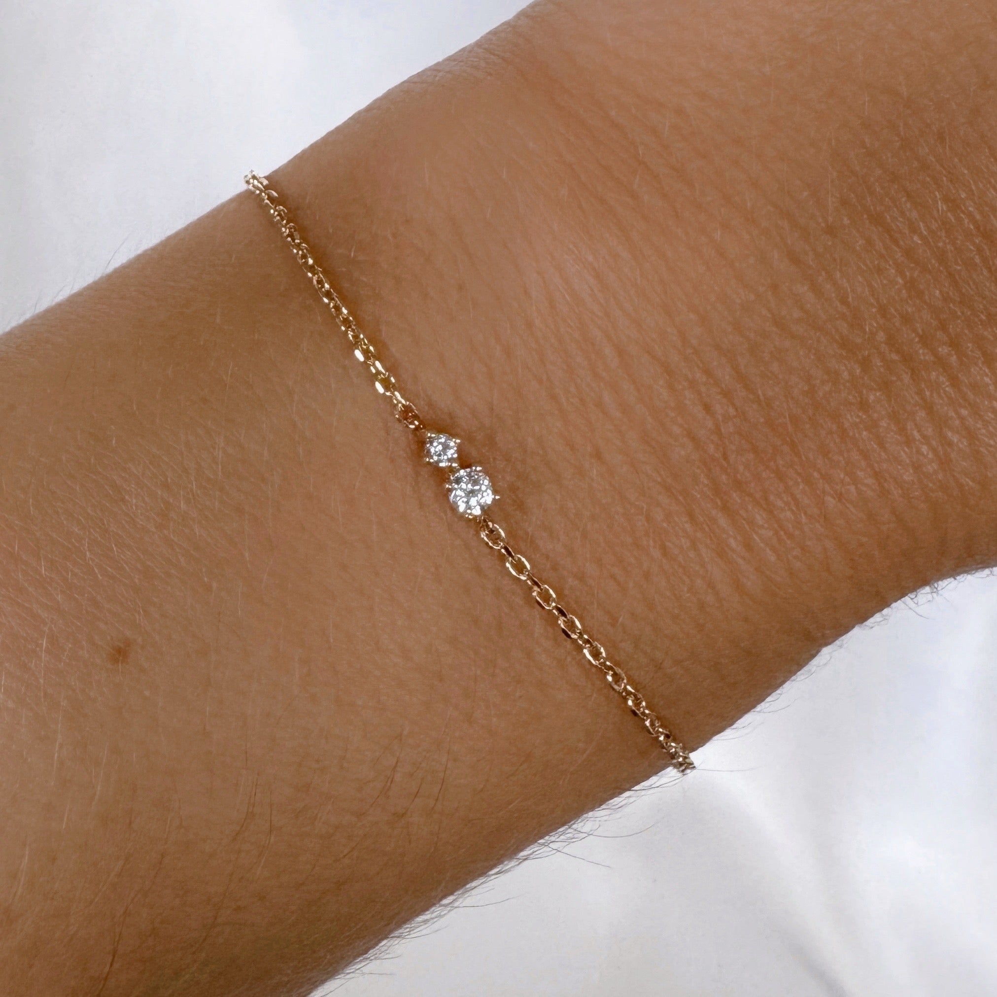 Bracelet « 2 oxydes » plaqué or