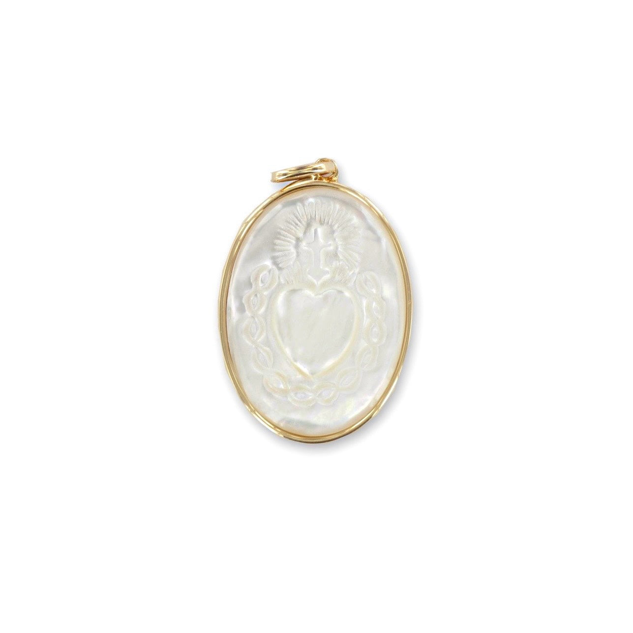 Pendentif “Médaille Sacré Coeur de Jésus” plaqué or