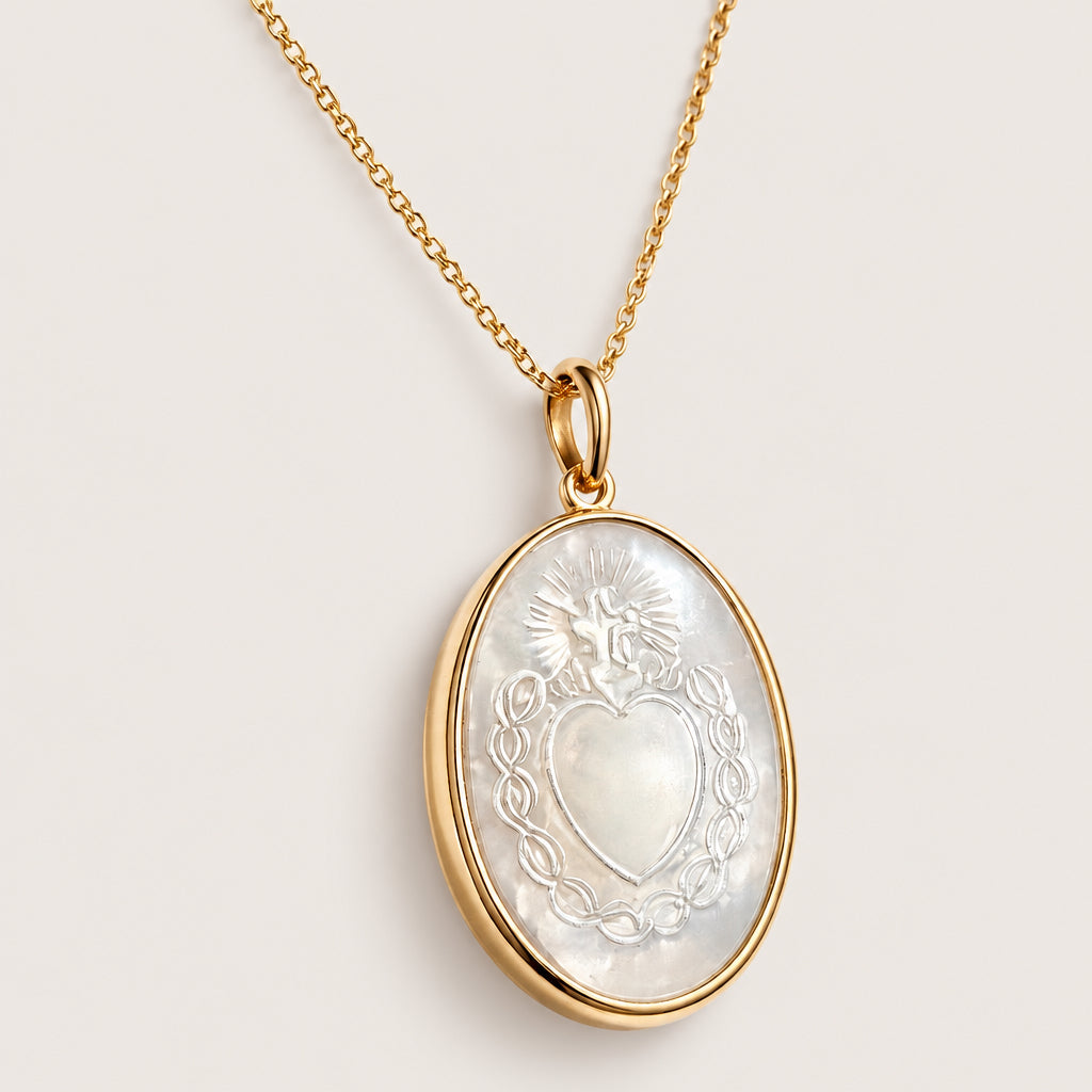 Collier "Sacré coeur de Jésus" plaqué or