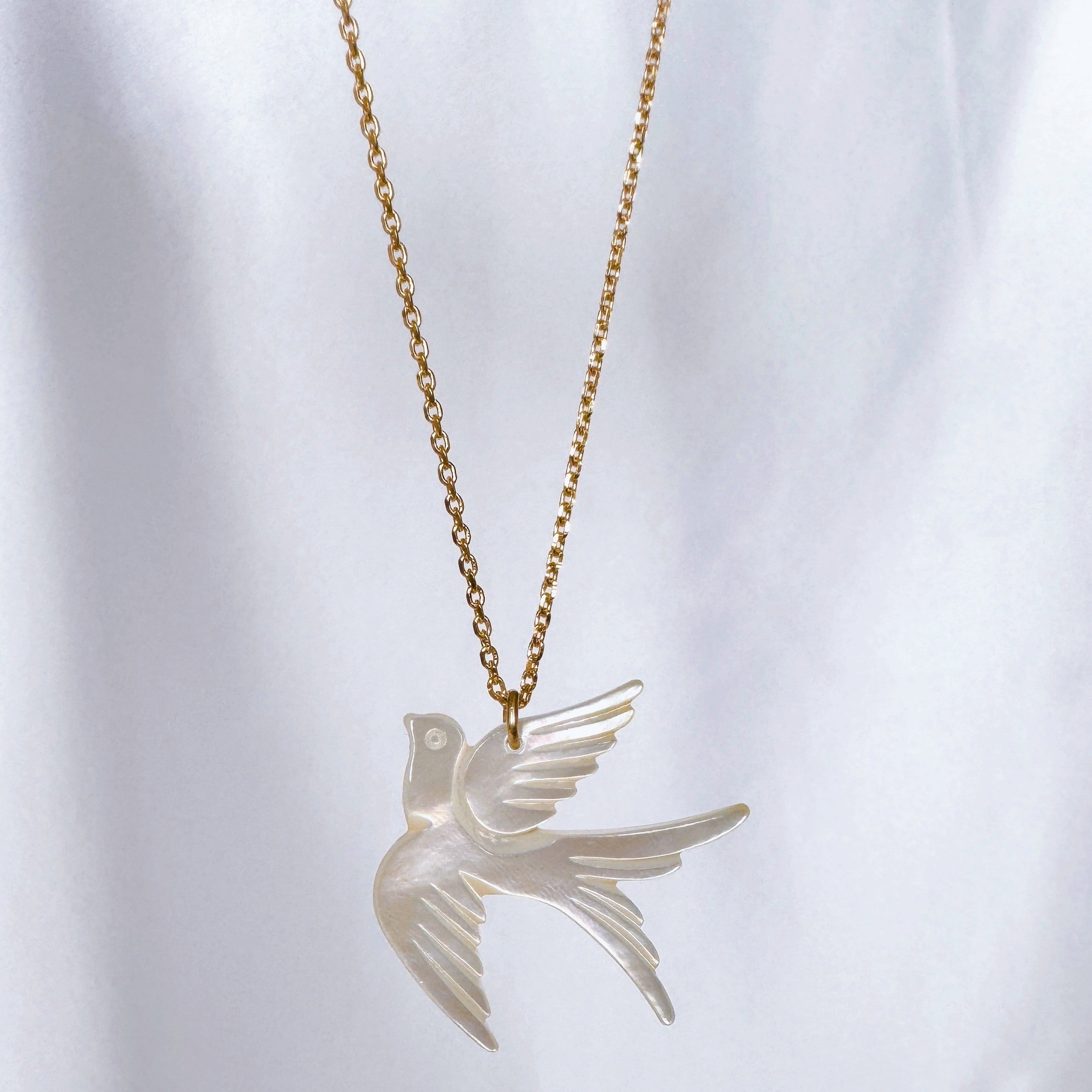 Gold-plated “Swallow” necklace