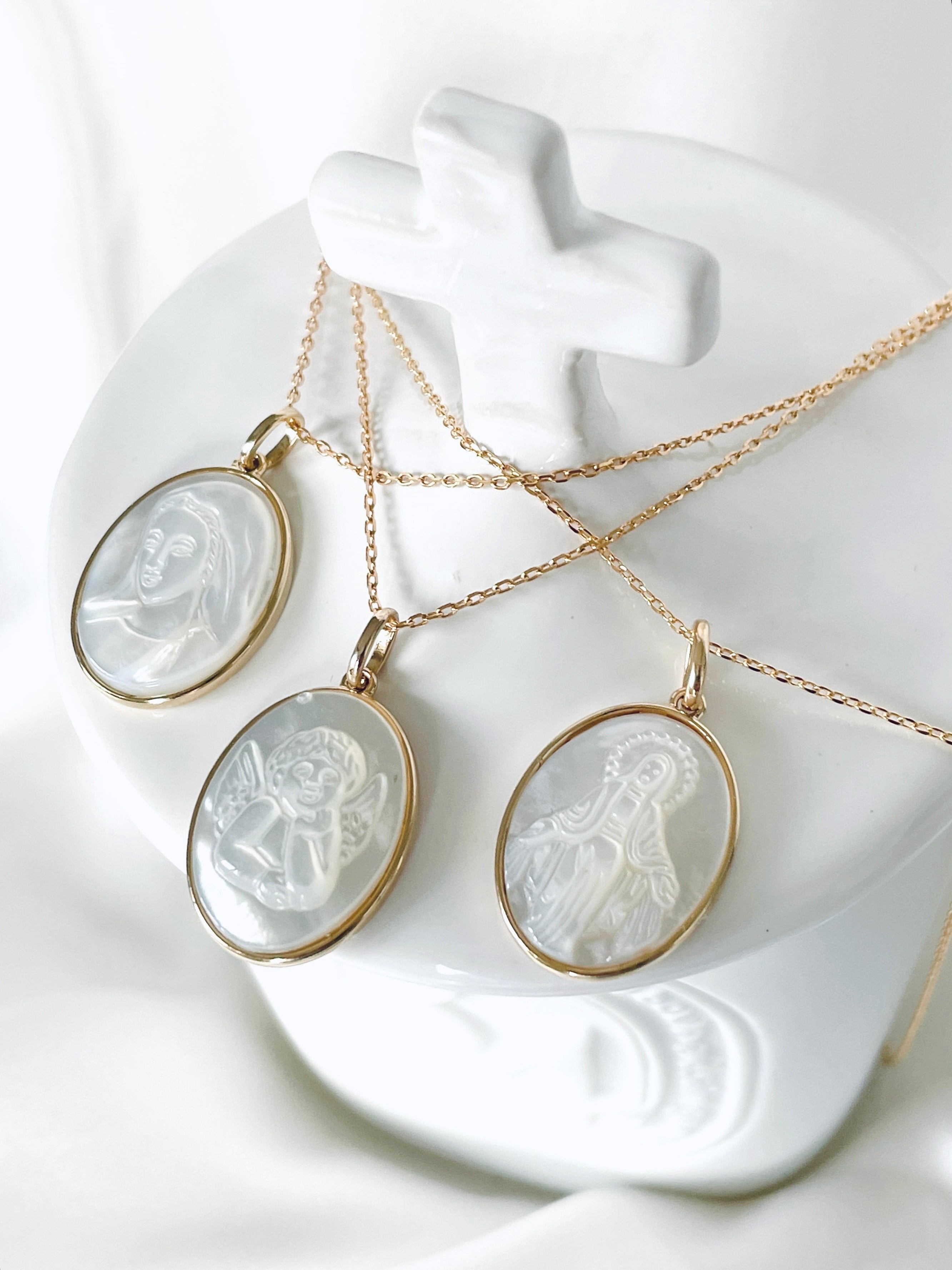 Gold-plated “Virgin Mary Medal” pendant