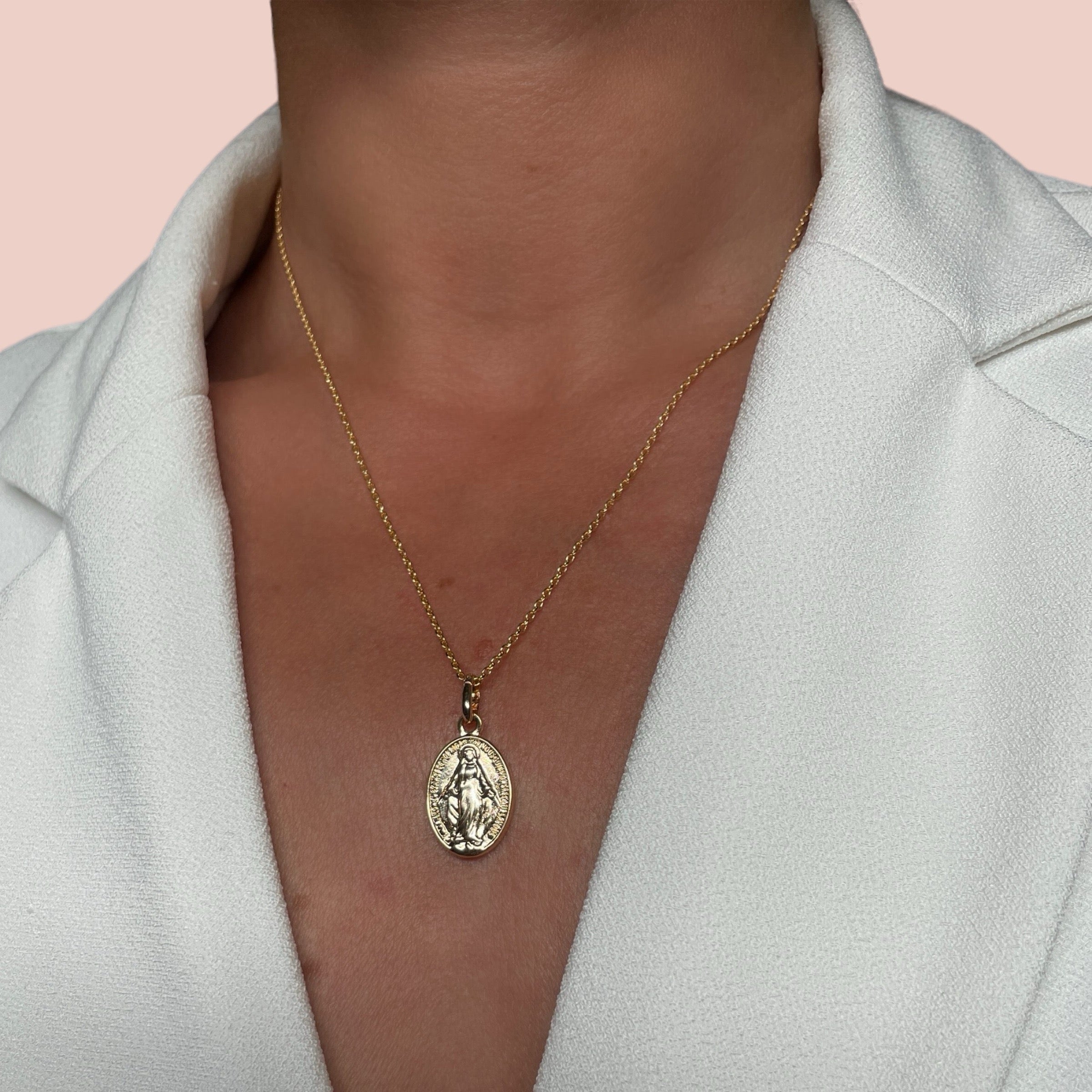 Gold-plated “Miraculous Virgin” necklace