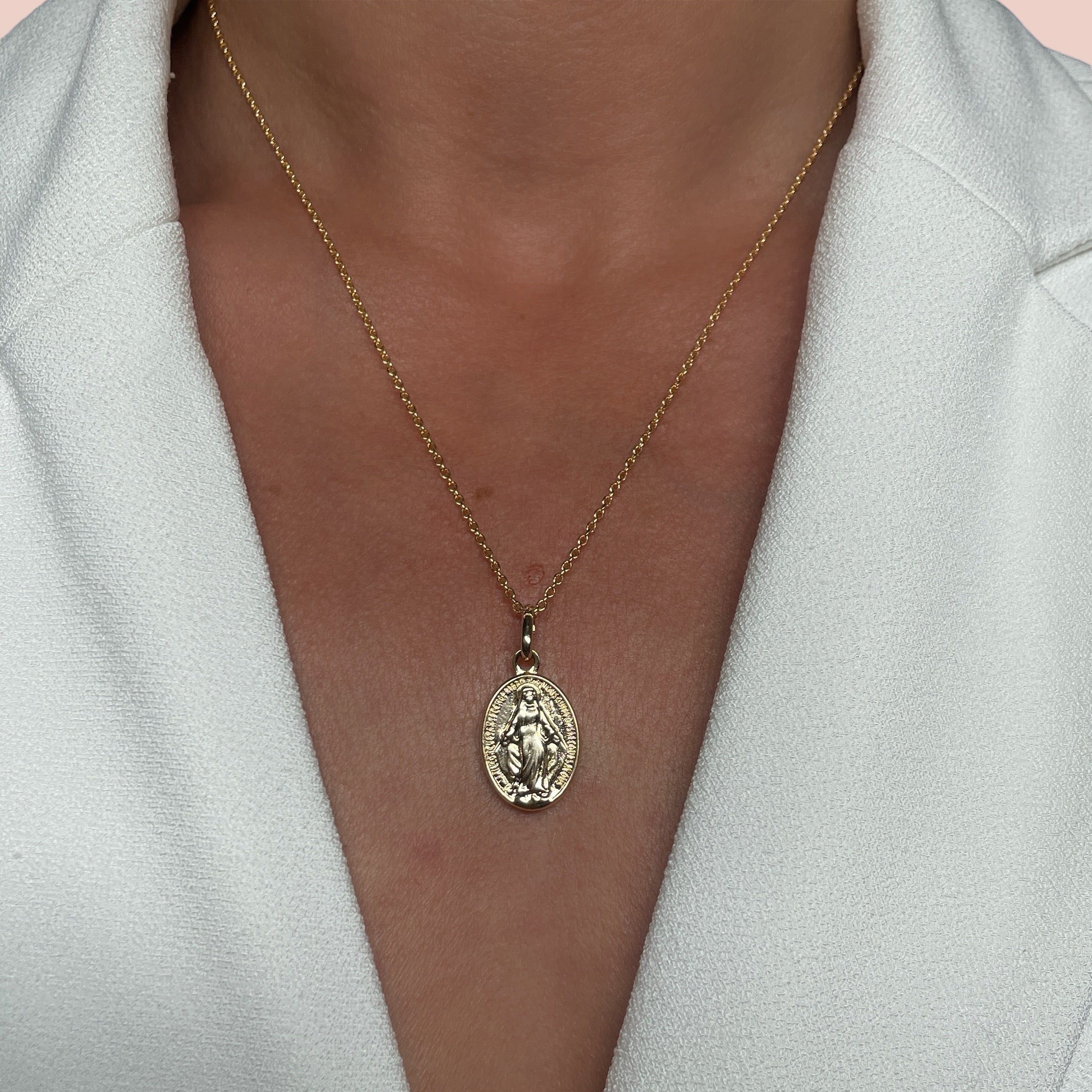 Gold-plated “Miraculous Virgin” necklace