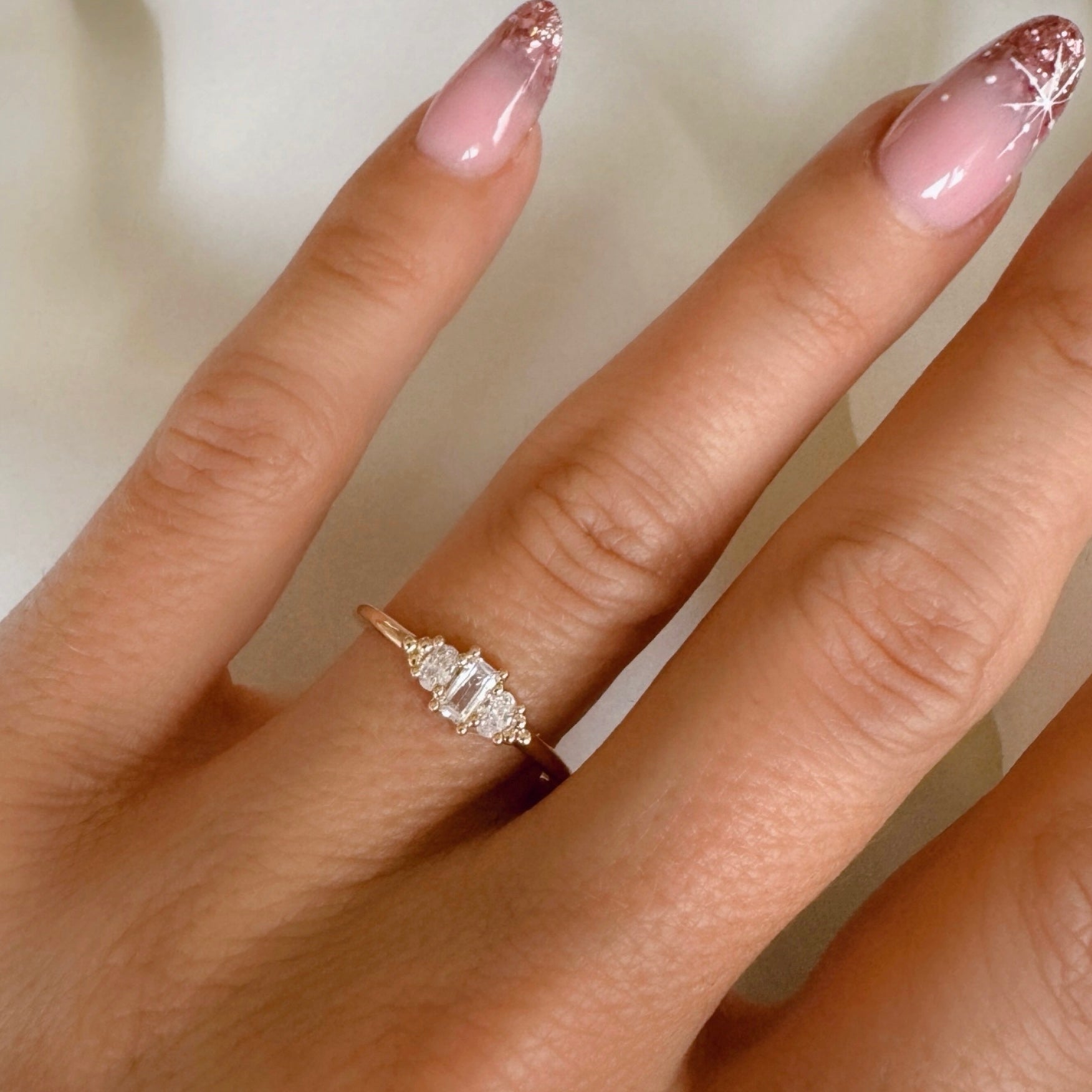 Bague "Lily" plaqué or