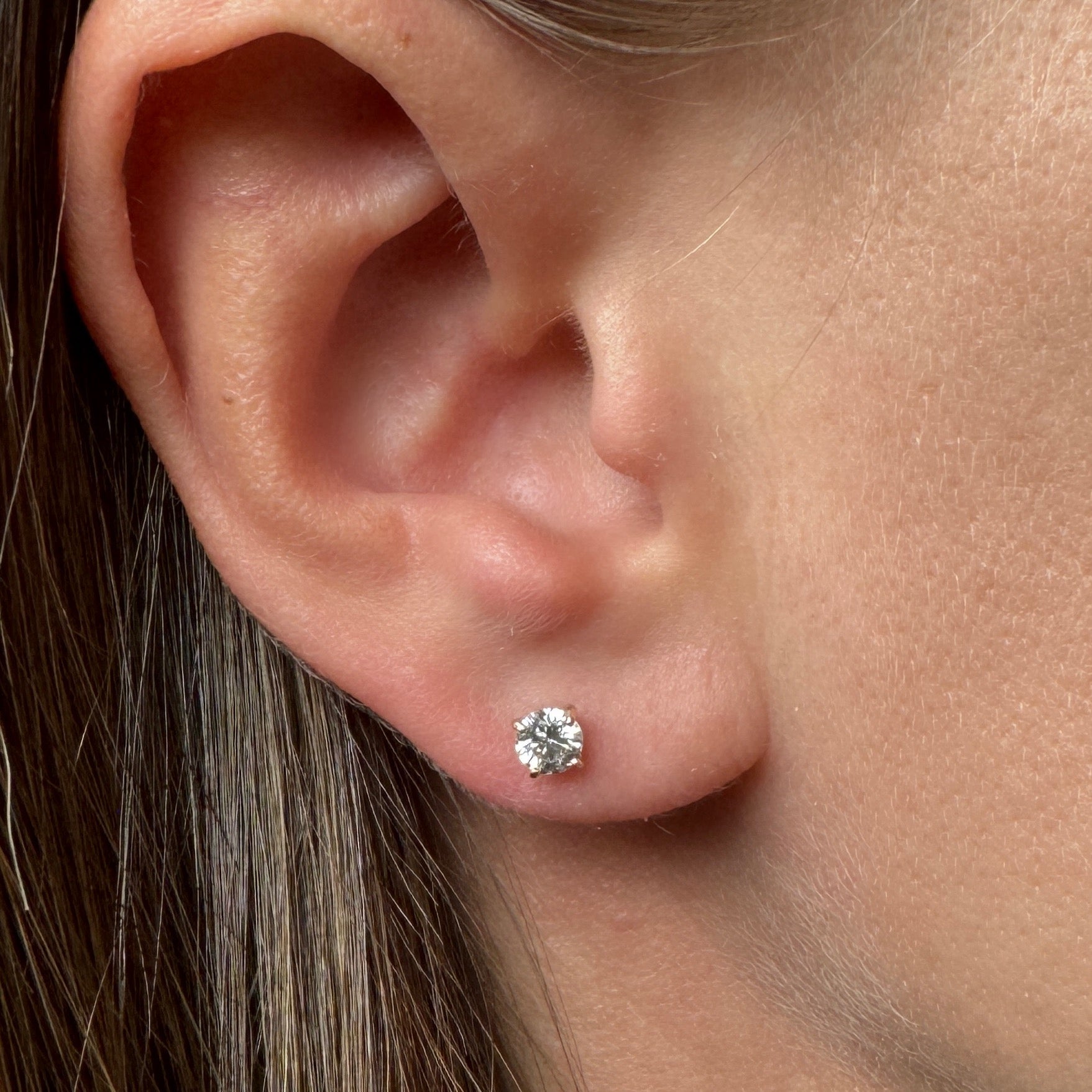 Gold-plated “Oxide nail M” earrings