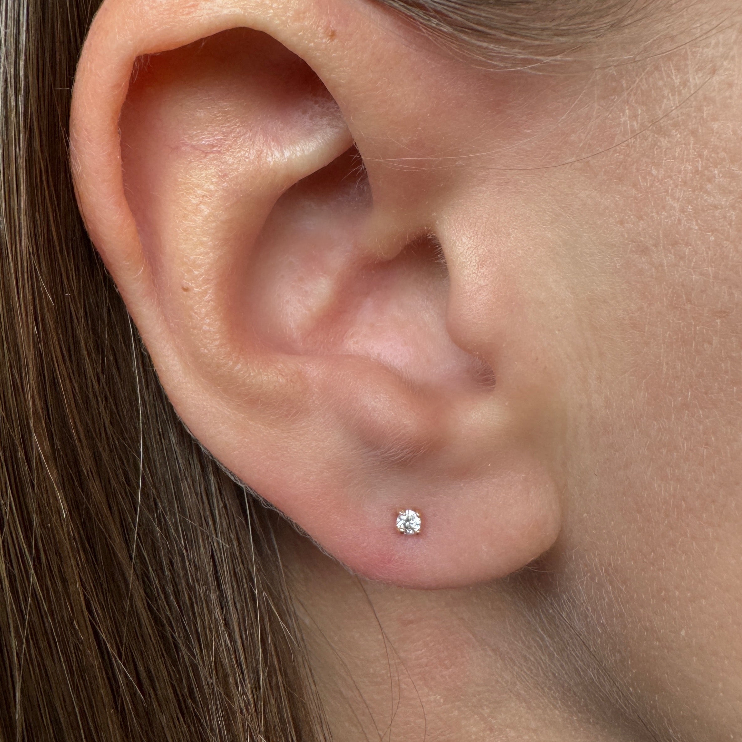 Gold-plated “XS Oxide Nail” earrings