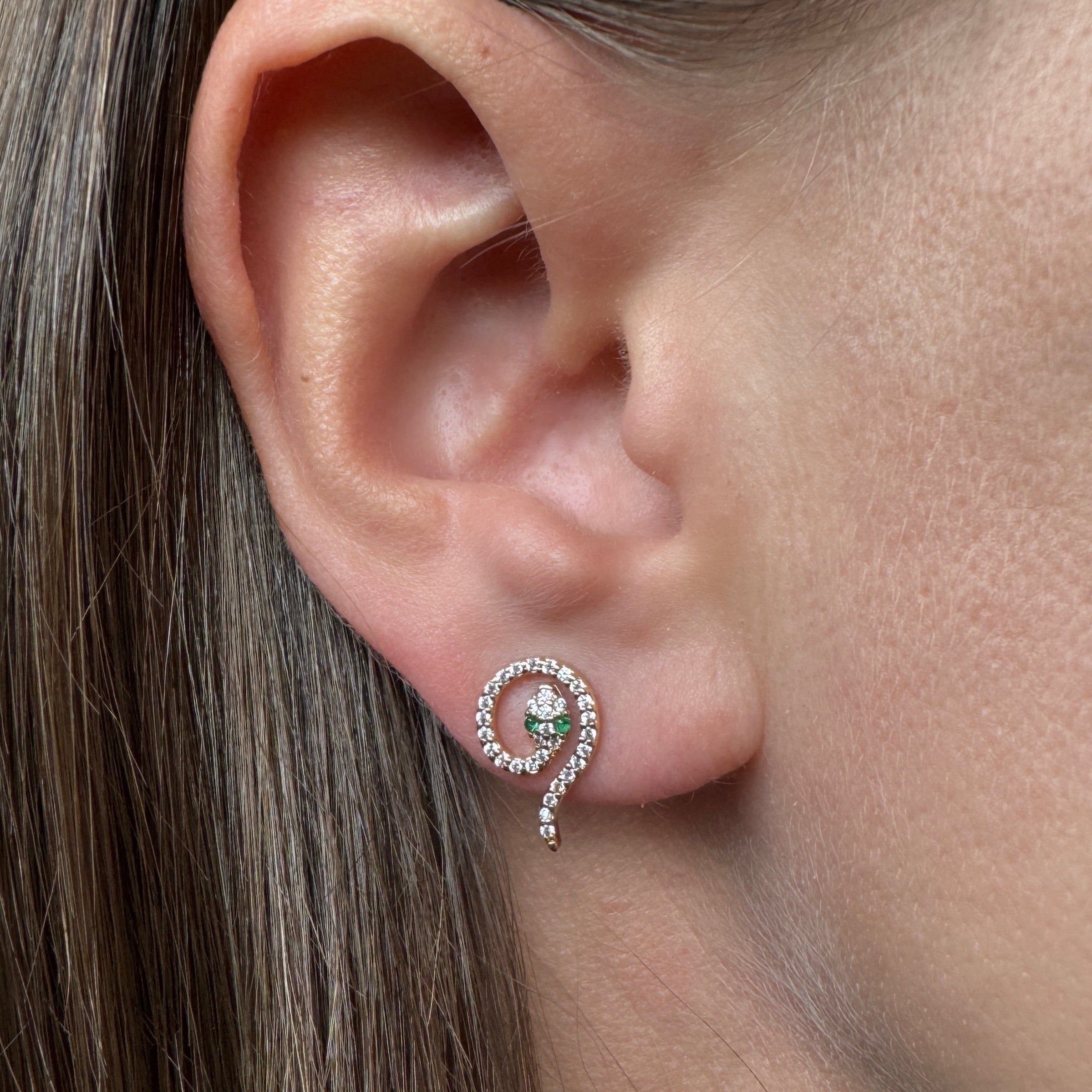 Gold-plated “Serpenti” earrings