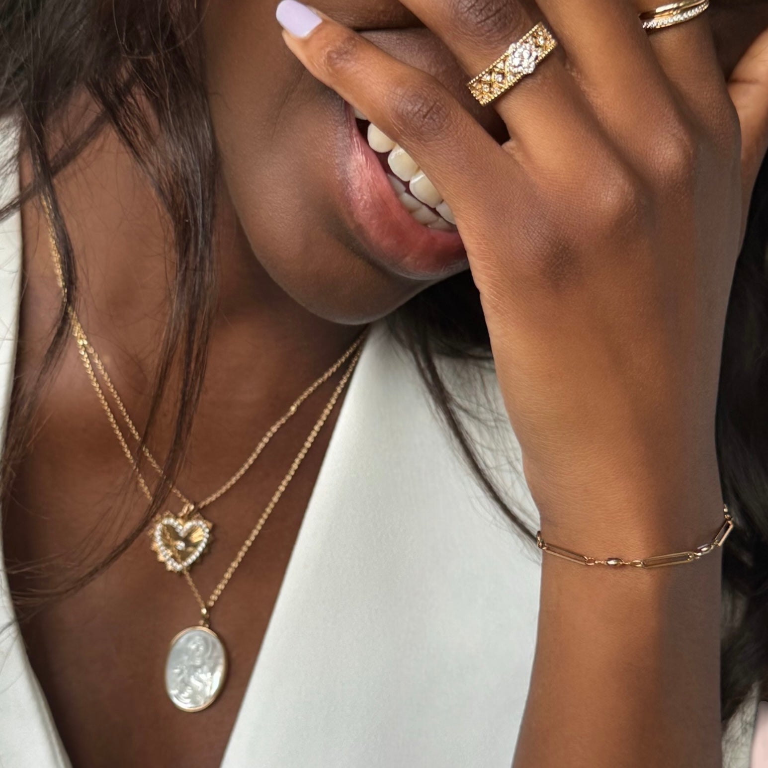 Collier "Cœur Sacré" Plaqué Or