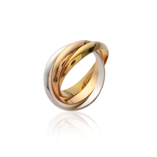 Bagues « 3 anneaux » argent plaqué or