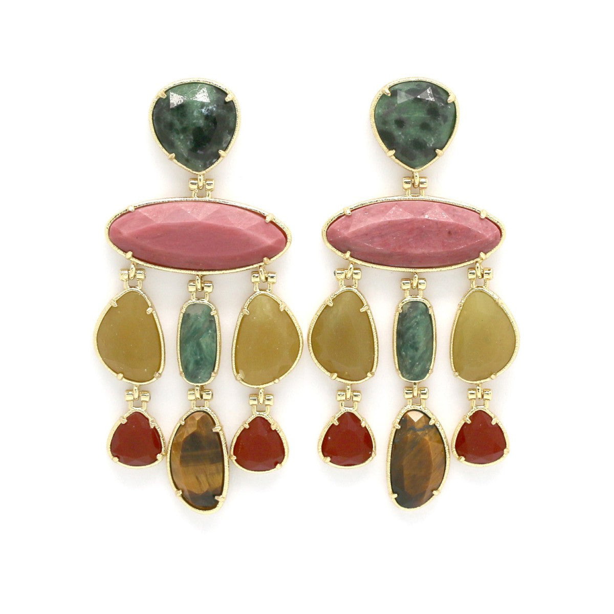 Boucles d'oreilles "Multi pierres"